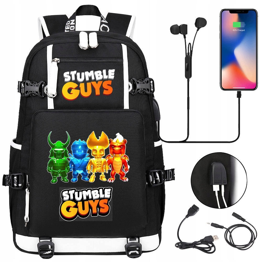 LARGE BACKPACK stumble guys WATERPROOF PATTERNS NEW Packaging status original