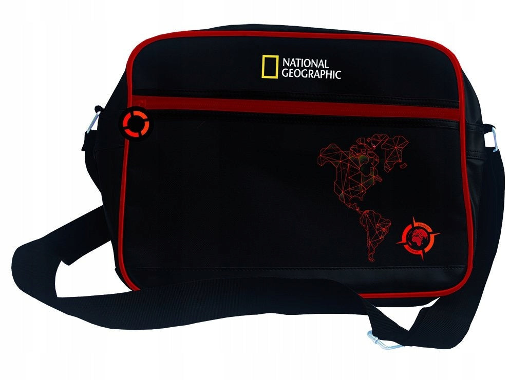 LARGE BAG ON FRAME NATIONAL GEOGRAPHIC COMPASS RED Brand St. Majewski