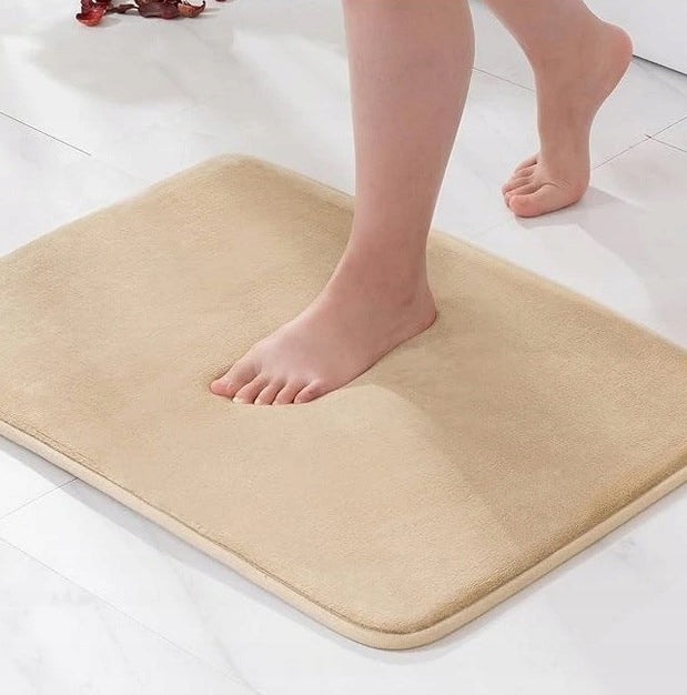 LARGE BATHROOM MAT SHOWER RUG BATH BED SOFT BEIGE 50X80 Length 80 cm