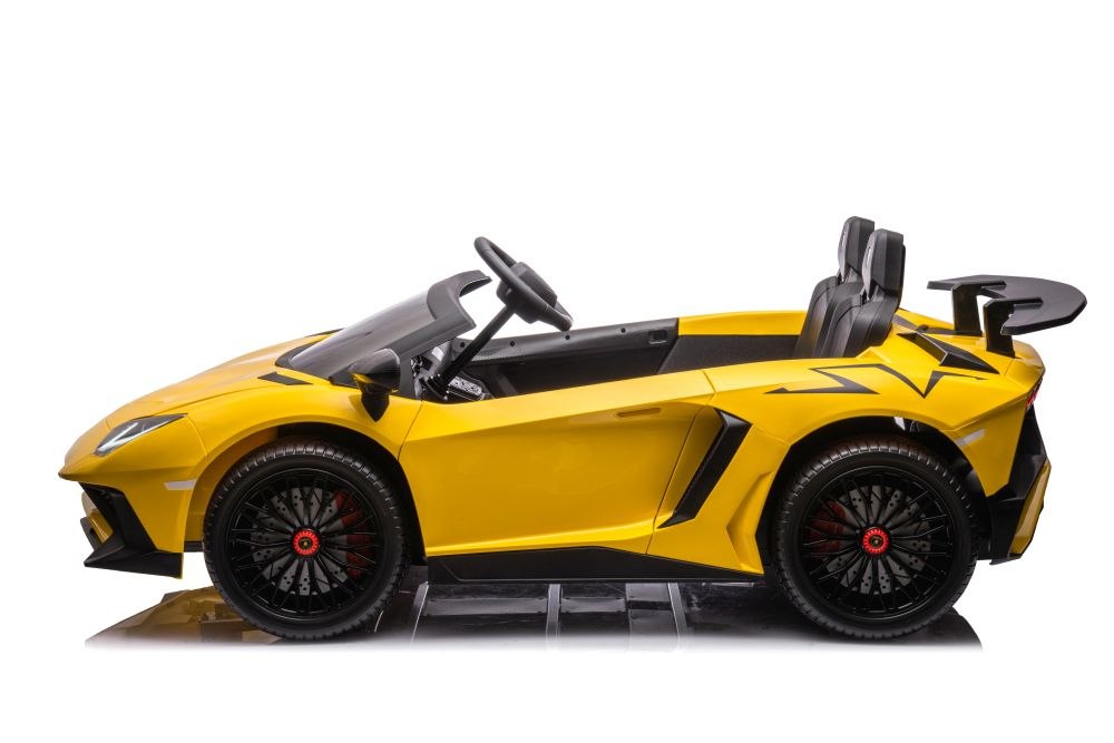 LARGE BATTERY CAR FOR 2 CHILDREN LAMBORGHINI XXL 200W 24V BRUSHLESS Color yellow