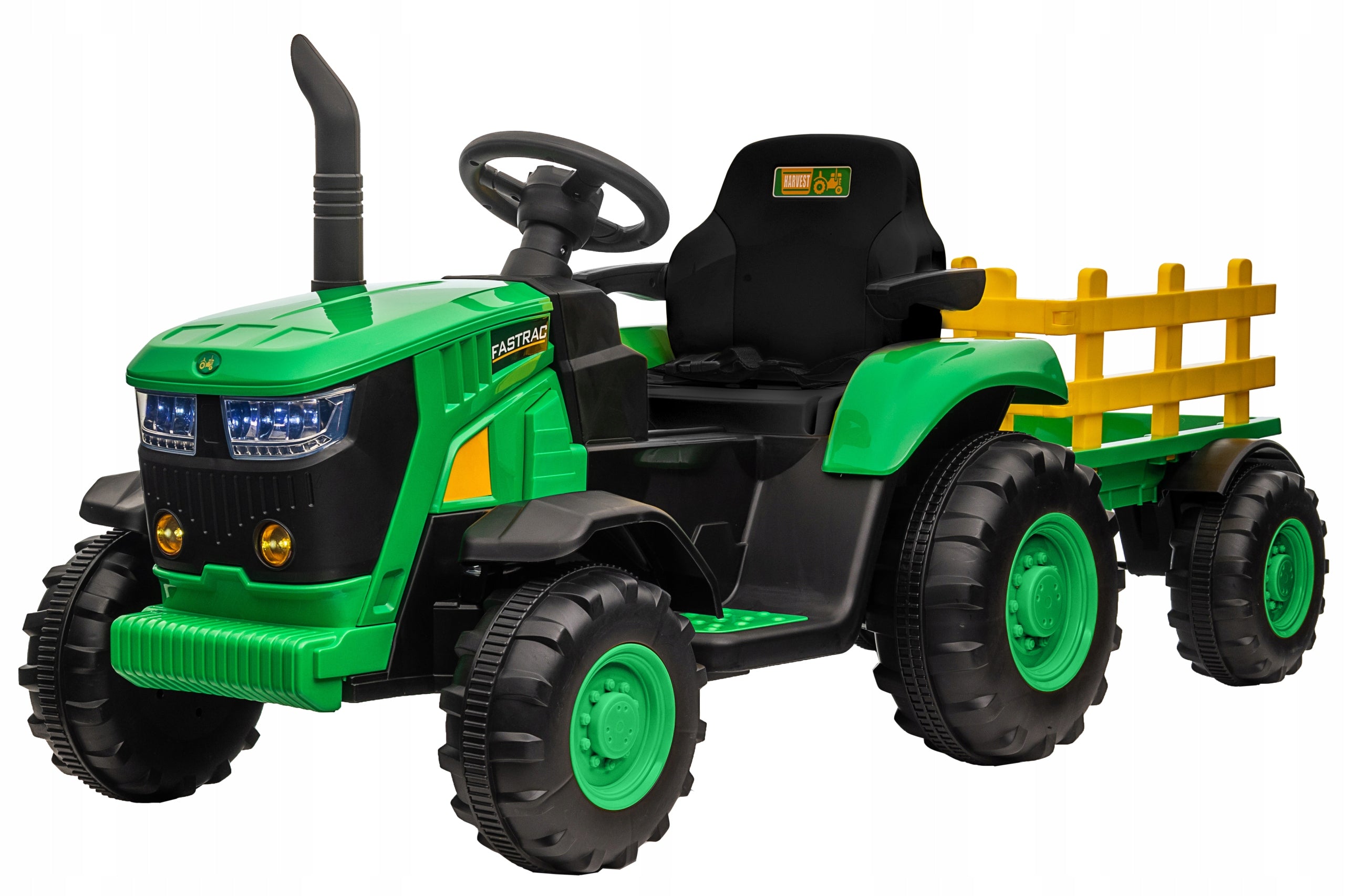 LARGE BATTERY TRACTOR WITH TRAILER REMOTE CONTROL LED SOUNDS 90WATT 12V9AH Brand Joy4kids