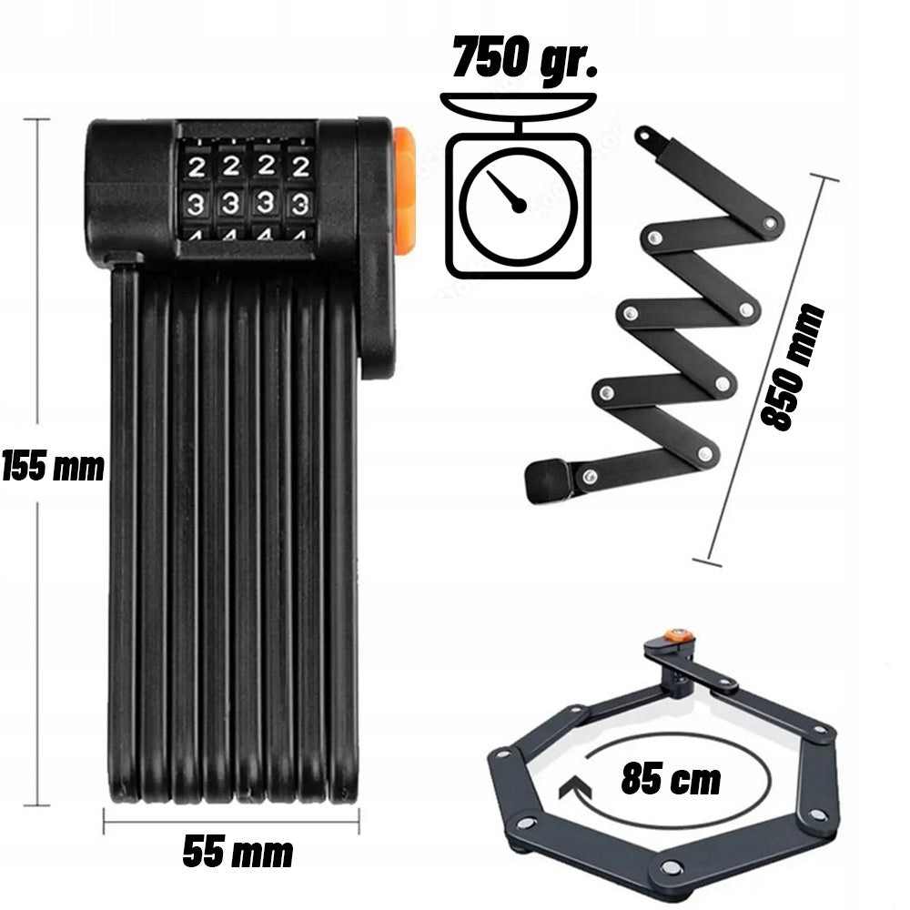 LARGE BICYCLE CLASP FOR BICYCLE FOLDING LOCK CIPHER HARDENED STEEL ABS Brand no brand