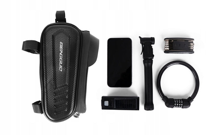 LARGE BICYCLE POUCH BAG HOLDER CASE PHONE CASE TOUCH COVER Dedicated for cross bikes trekking bikes road bikes MTB (mountain bikes) downhill bikes dirt bikes street bikes BMX bikes trail bikes e-bikes cargo bikes urban bikes junior bikes (24"-27.5" wheels) gravel bikes