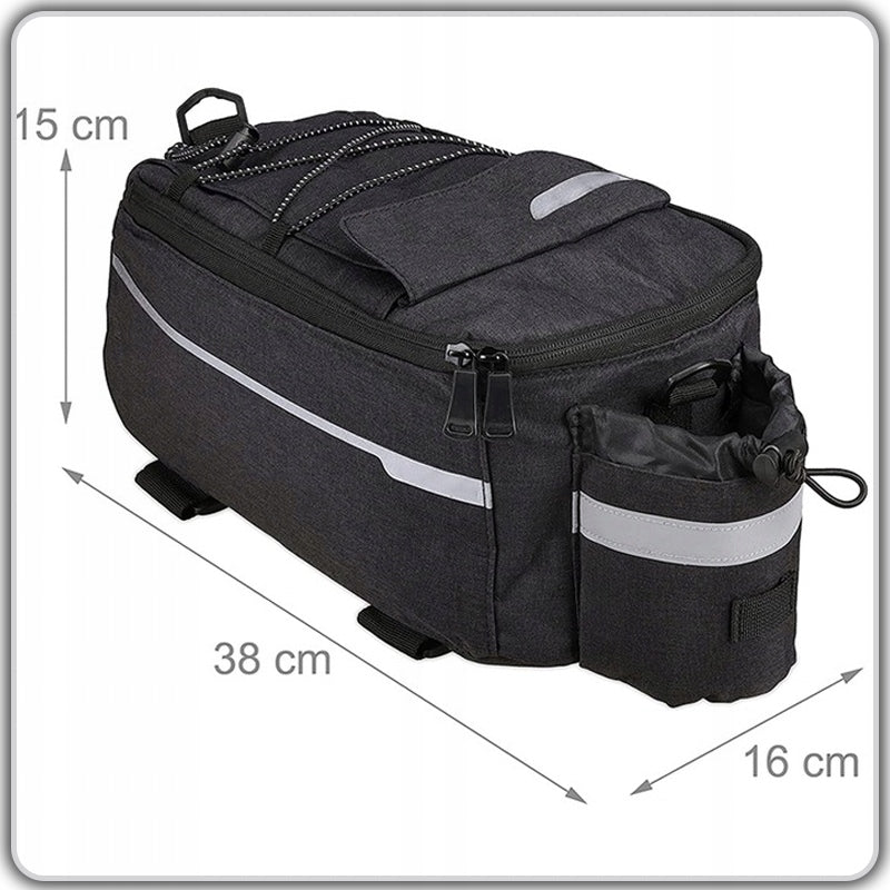 LARGE BIKE RACK BAG THERMAL REFLECTIVE BICYCLE POUCH Capacity 10 l