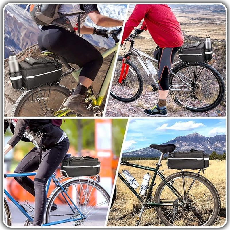 LARGE BIKE RACK BAG THERMAL REFLECTIVE BICYCLE POUCH Color black