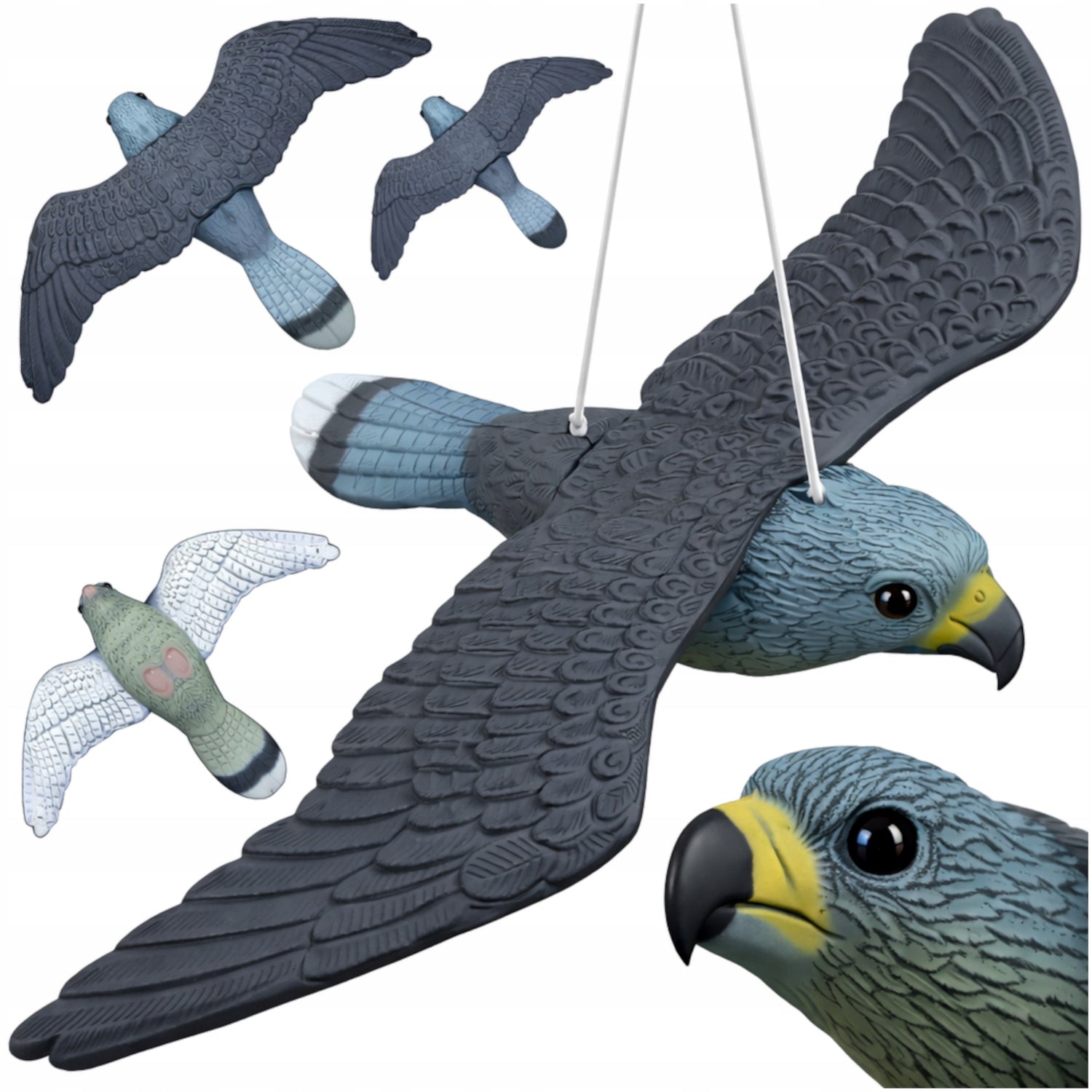 LARGE BIRD REPELLENT PIGEON STARLING FALCON IN FLIGHT + MOVING EFFECT