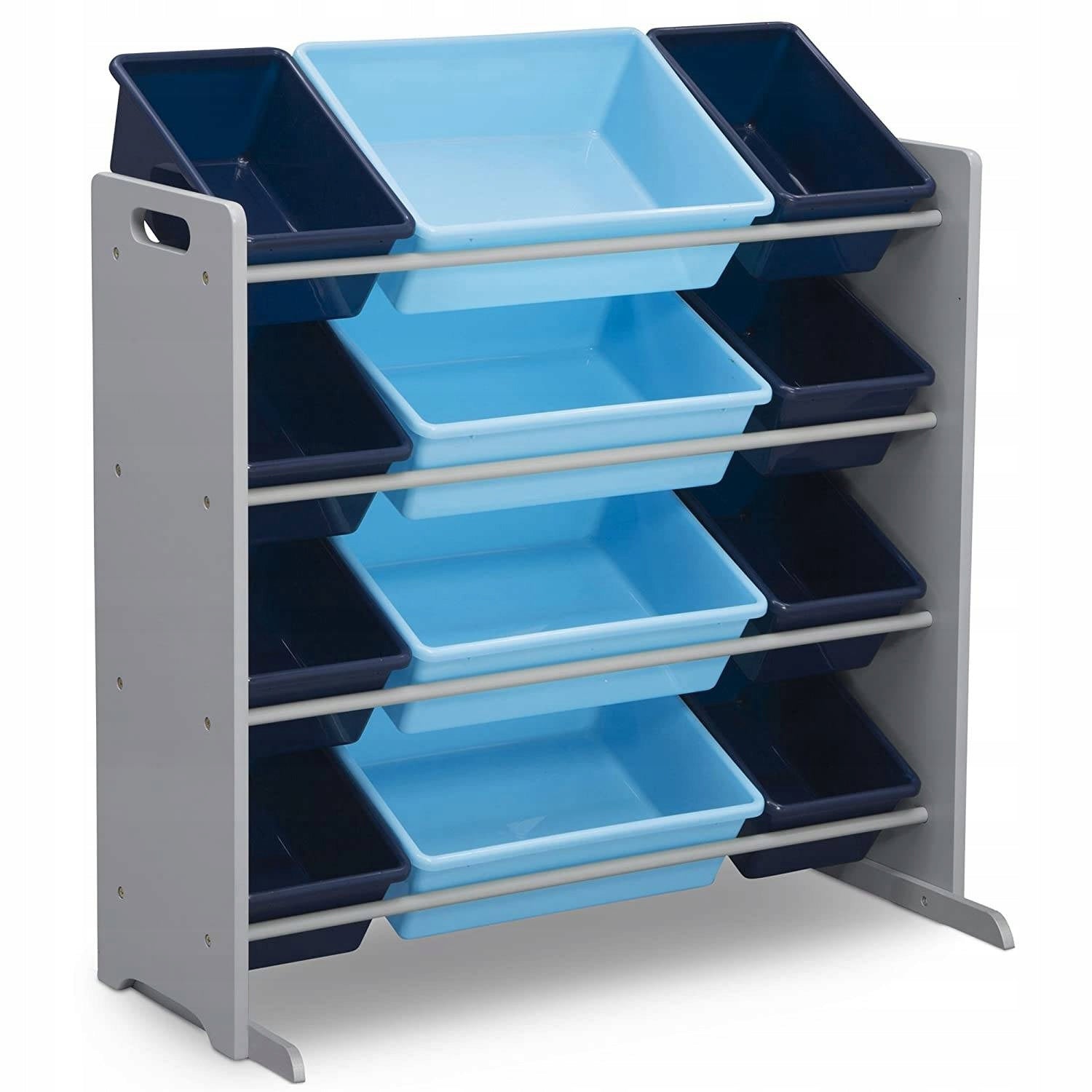 LARGE BLUE GRAY BOOKCASE TOYS CONTAINERS CHILDREN Capacity 100 l