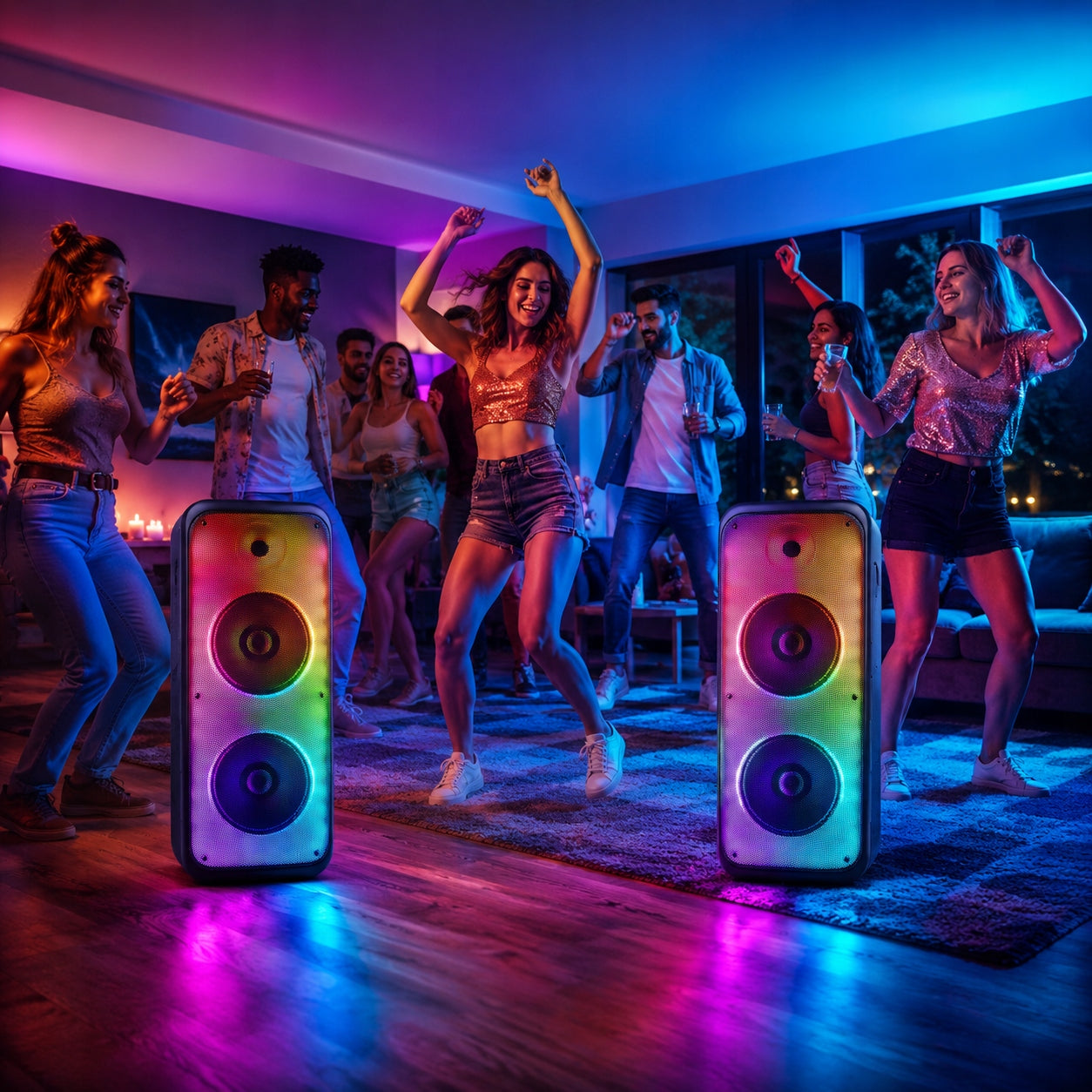 LARGE BLUETOOTH 5.3 PORTABLE SPEAKER WIRELESS MicroSD FM RADIO MP3 Manufacturer code Duży GŁOŚNIK NA IMPREZE