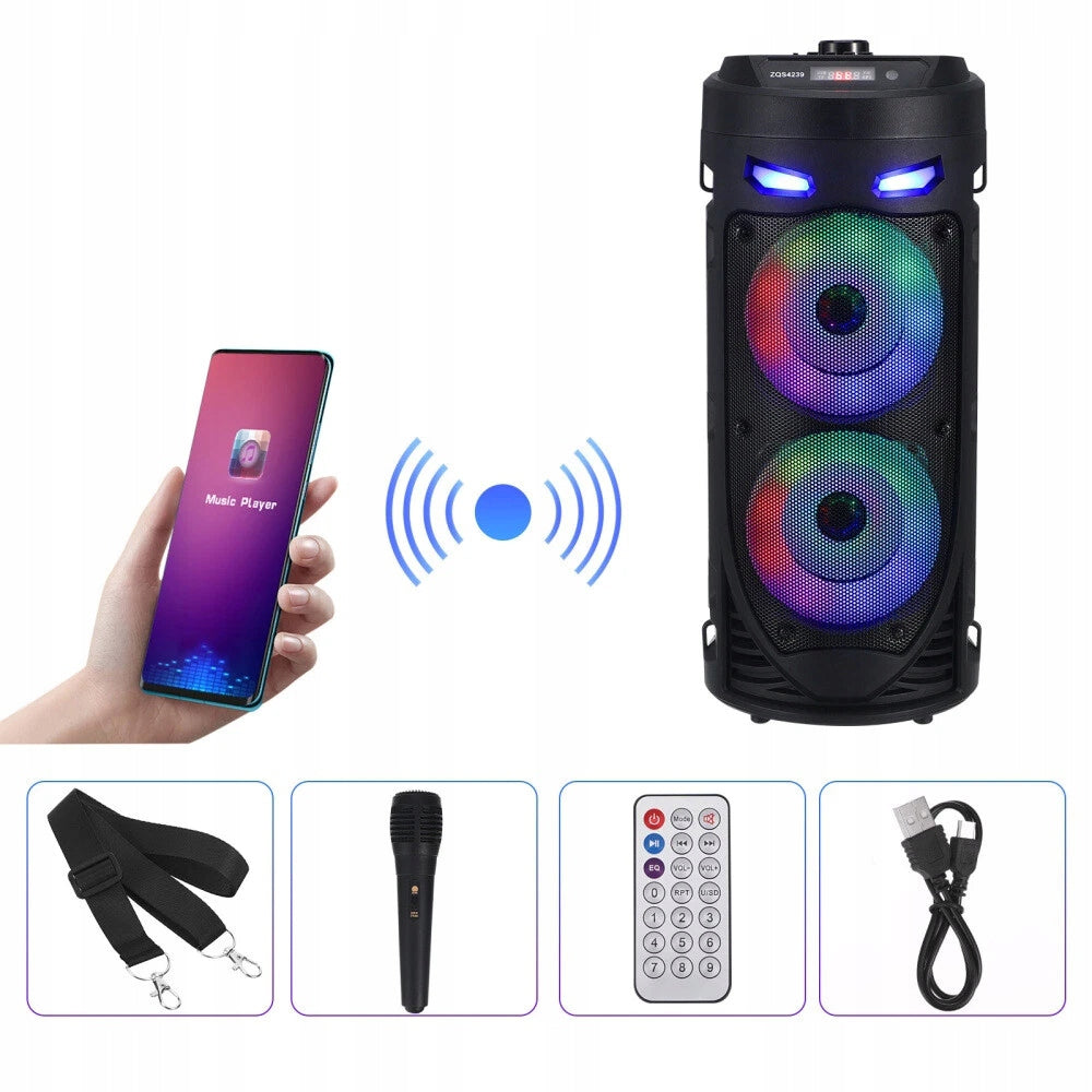 LARGE BOOMBOX BLUETOOTH SPEAKER PORTABLE KARAOKE RGB BLUETOOTH SPEAKER Model other