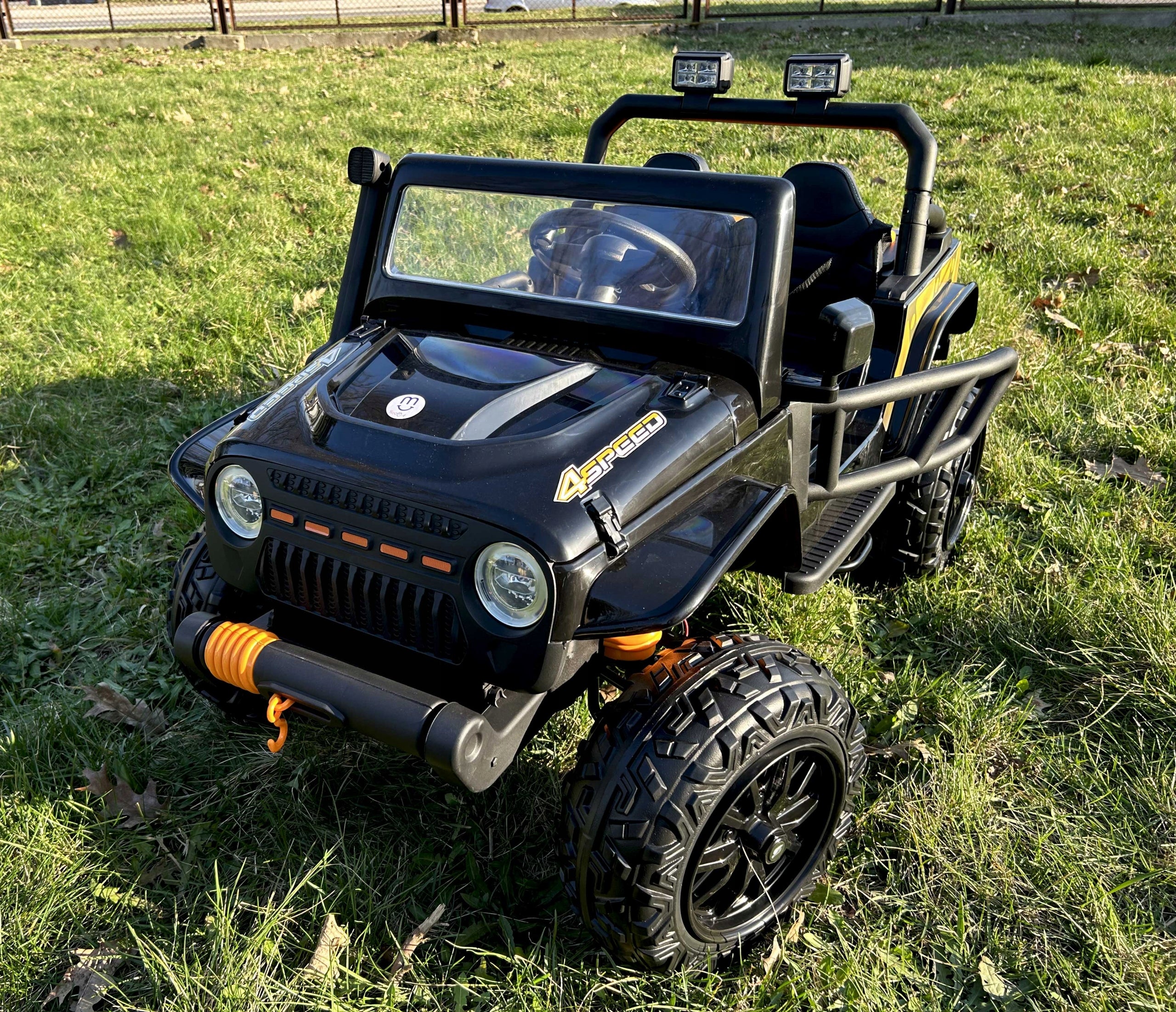 LARGE Battery Operated Off-Road Buggy 4 Motors 45W Leather EVA Wheels LEDs Maximum load 50 kg