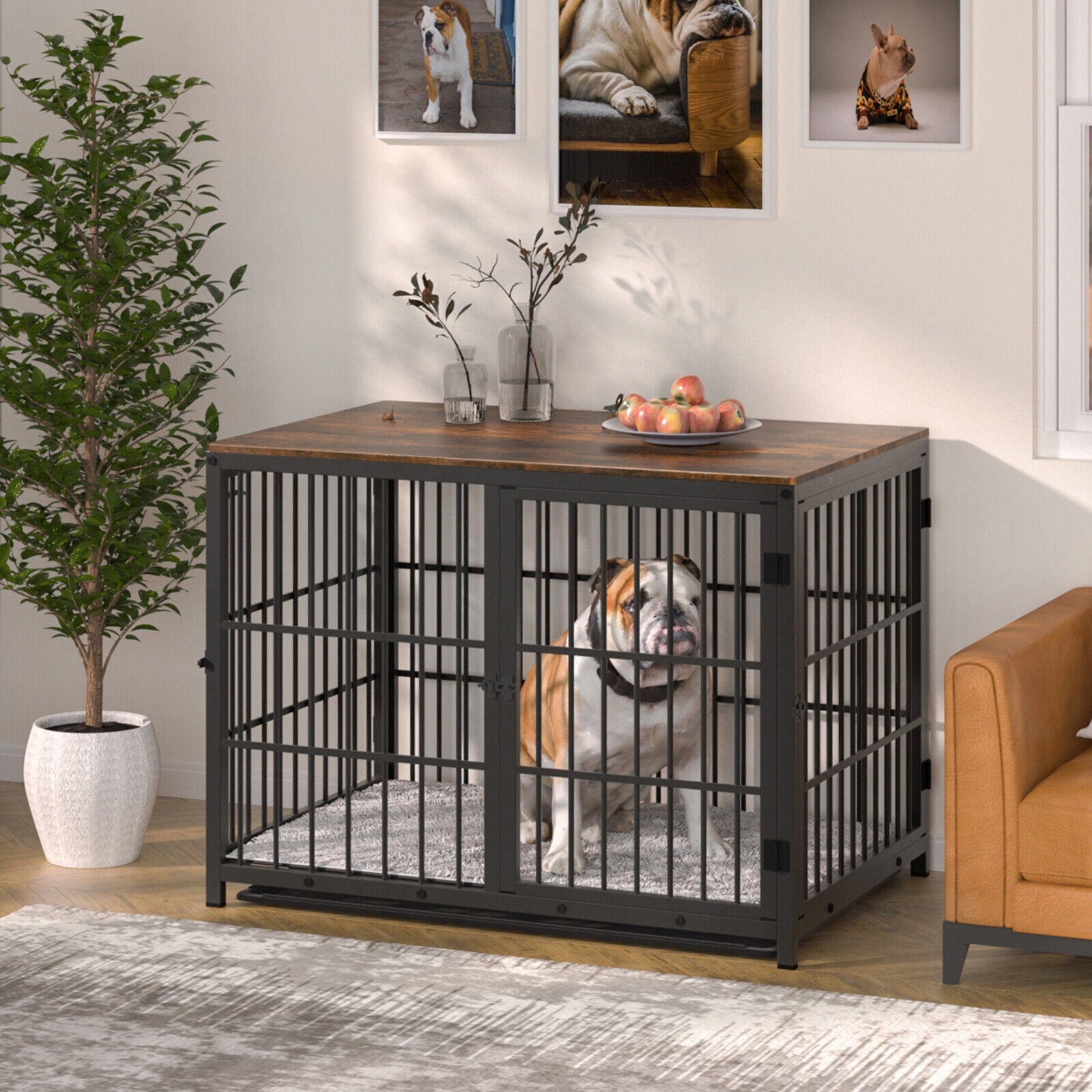 LARGE CAGE DOG PLAYPEN WOODEN DESK M Brand BingoPaw