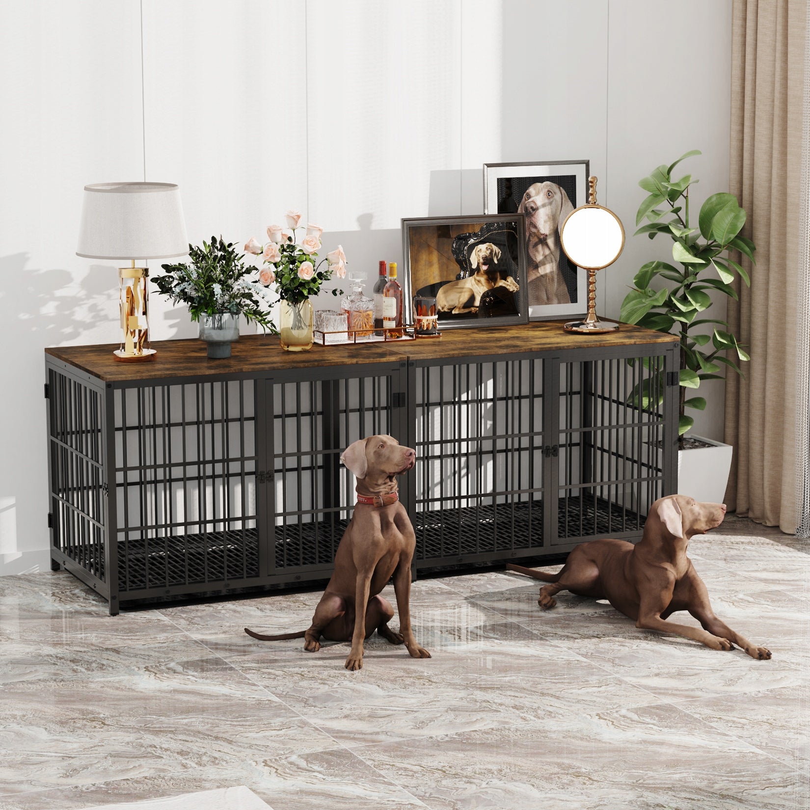 LARGE CAGE DOG PLAYPEN WOODEN DESK M Kind cage