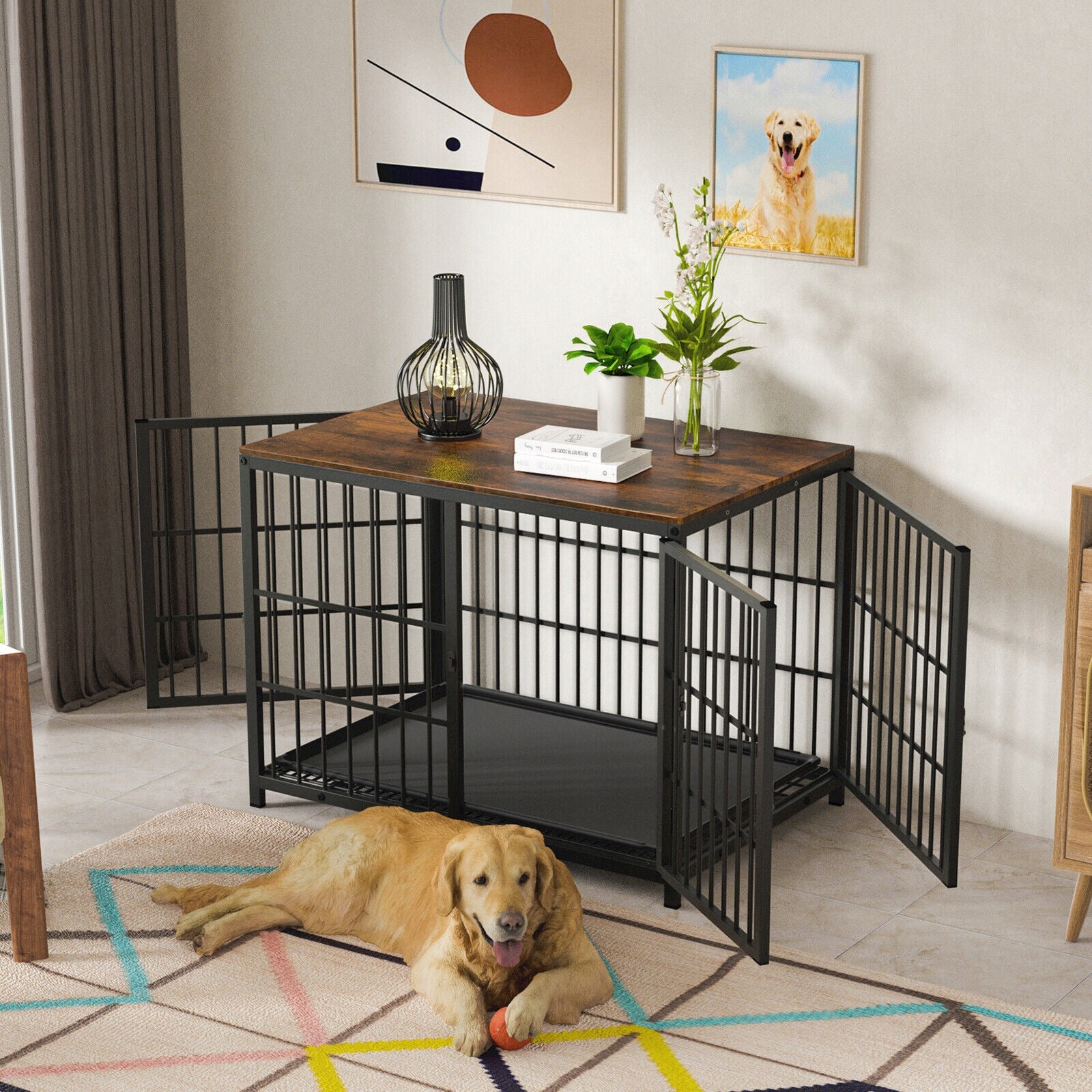 LARGE CAGE DOG PLAYPEN WOODEN DESK M Manufacturer code Klatka M