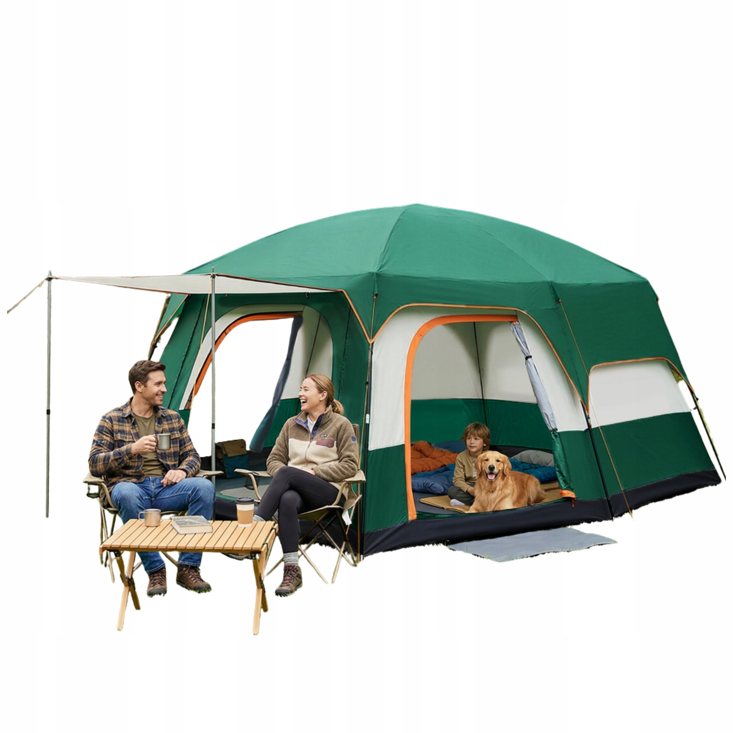 LARGE CAMPING TENT GARDEN TOURIST SCREEN CANOPY MOSQUITO NET 4os