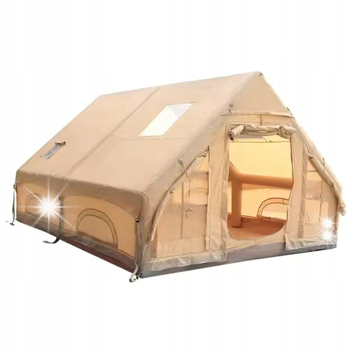LARGE CAMPING TENT PUMPED 8 PERSON INFLATABLE 12m2 400x300cm+PUMP