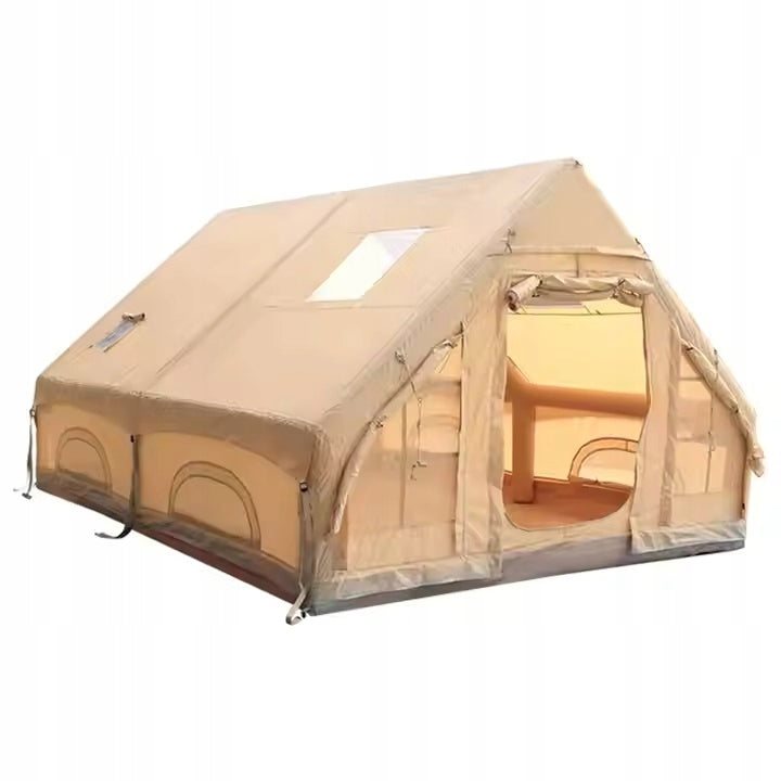LARGE CAMPING TENT PUMPED 8 PERSON INFLATABLE PUMP 12m2 400x300cm