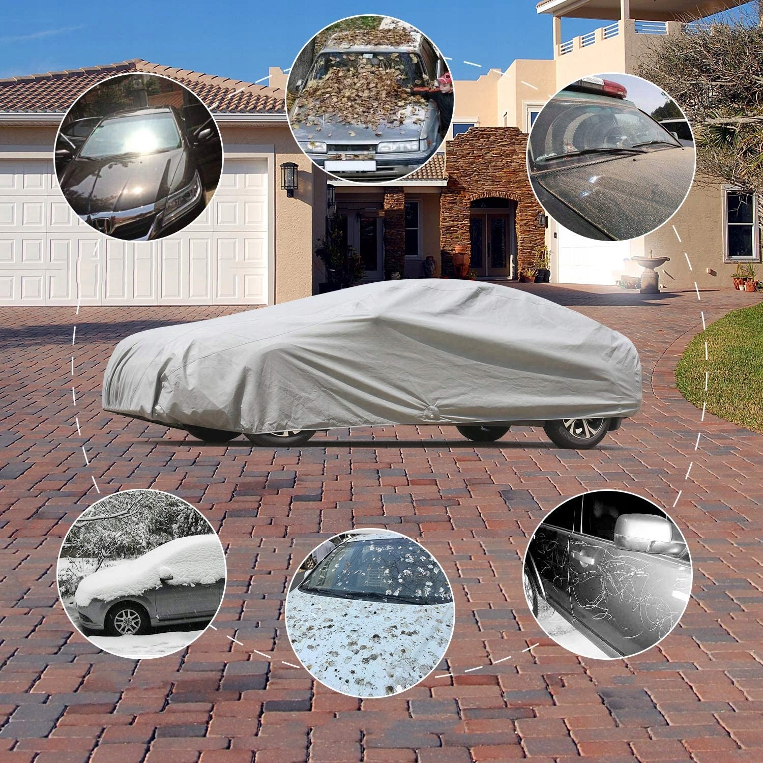 LARGE CAR COVER TARPAULIN FOR WINTER XXL Packaging status original