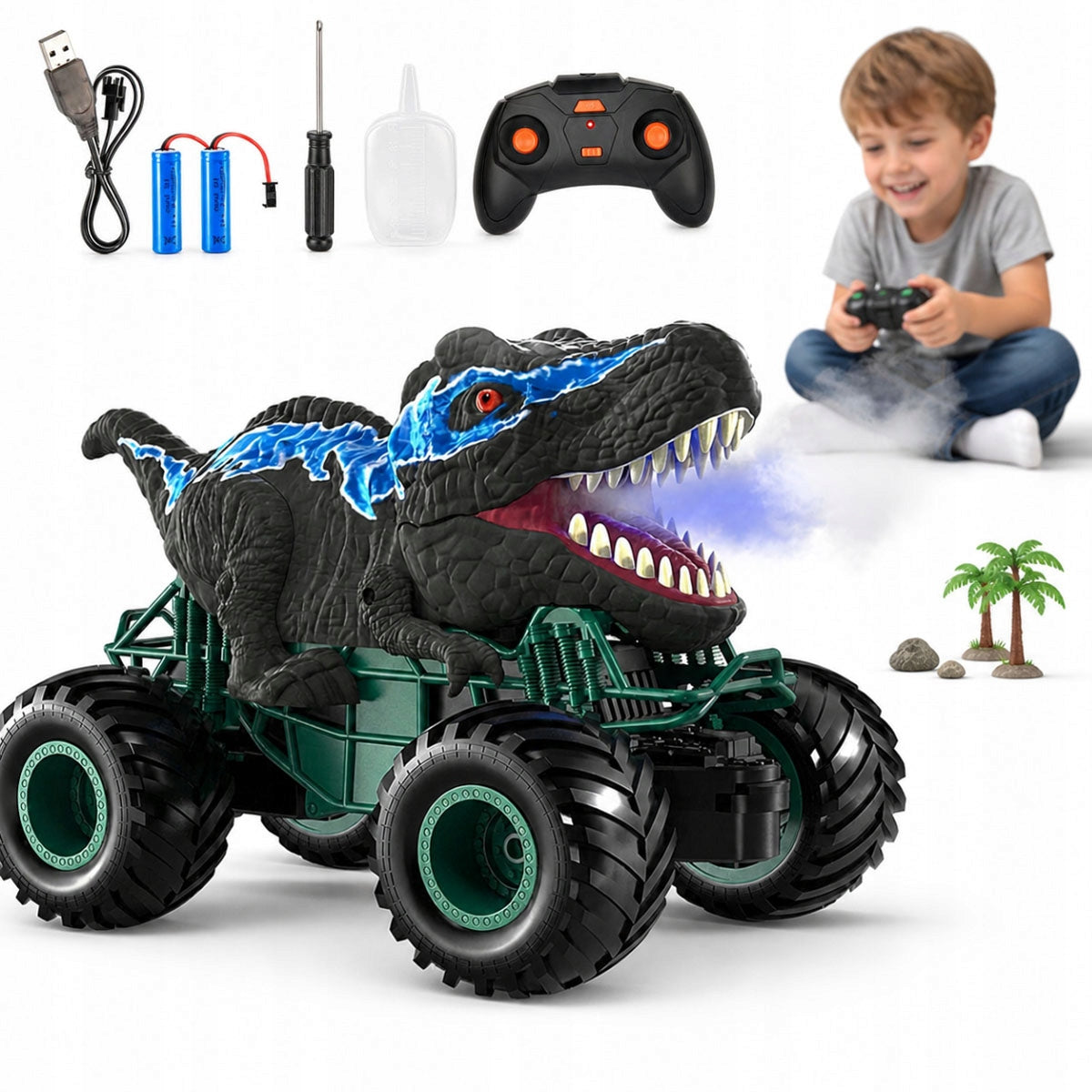 LARGE CAR Dinosaur Truck REMOTE CONTROLLED LED Dinosaurs