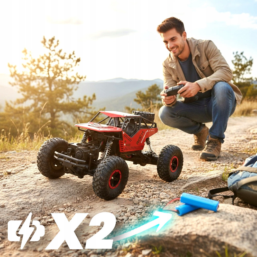 LARGE CAR REMOTE CONTROLLED AUTO RC METAL OFF-ROAD 4X4 + 2 BATTERIES EAN (GTIN) 5905954570300