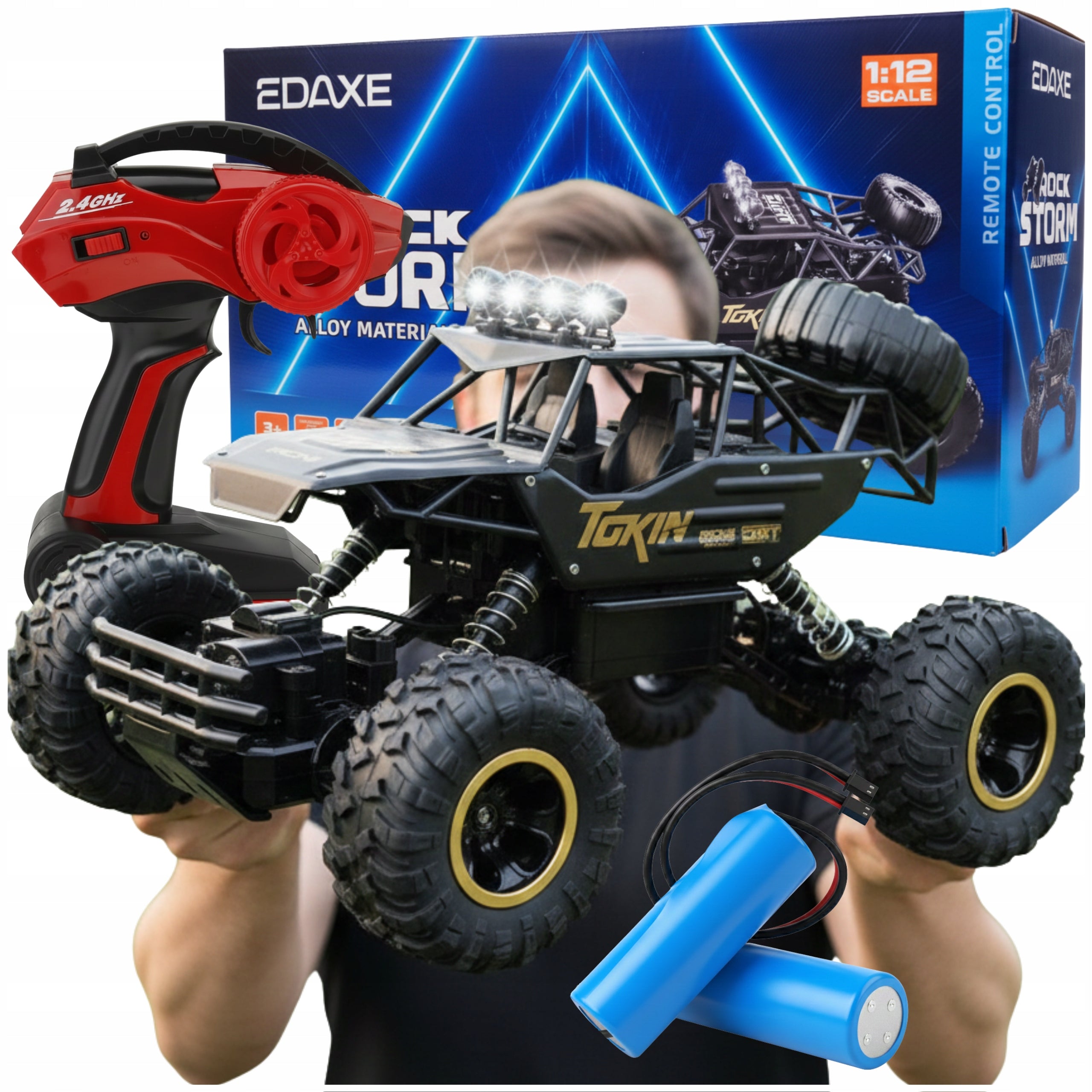 LARGE CAR REMOTE CONTROLLED AUTO RC METAL OFF-ROAD DRIVE 4X4 XXXL 1:12 Packaging status original