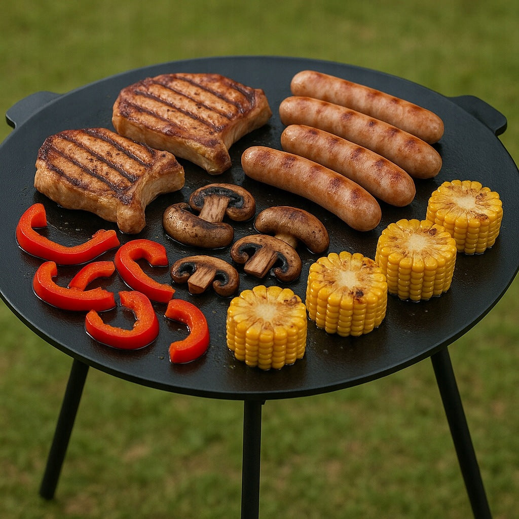 LARGE CAST IRON Plate Round 45cm Grill GRATE Fire Pit WOK CAST IRON Manufacturer code KR-5121