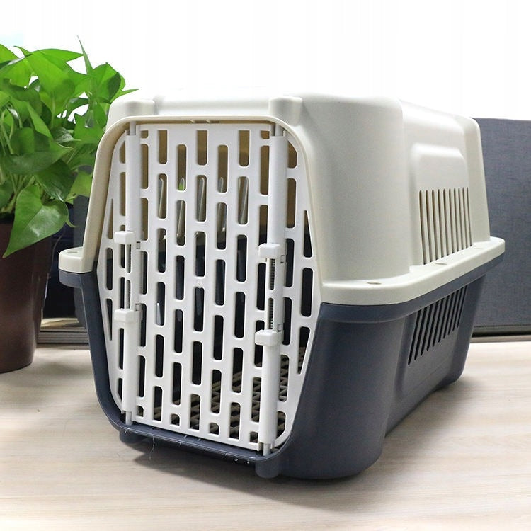 LARGE CAT CARRIER DOG RABBIT ANIMALS PLASTIC CAGE PLAYPEN BOX Additional features large air vents foldable