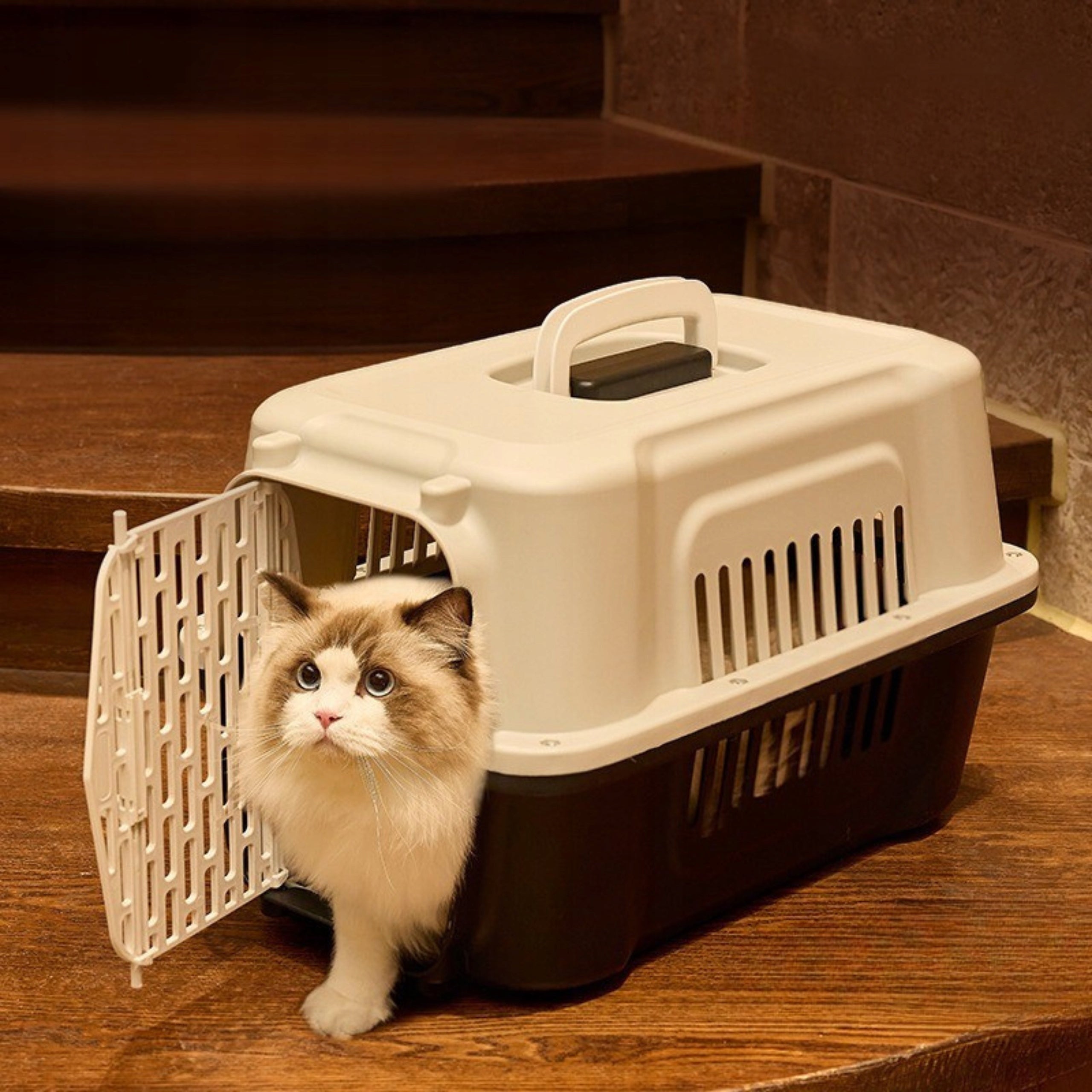 LARGE CAT CARRIER DOG RABBIT ANIMALS PLASTIC CAGE PLAYPEN BOX
