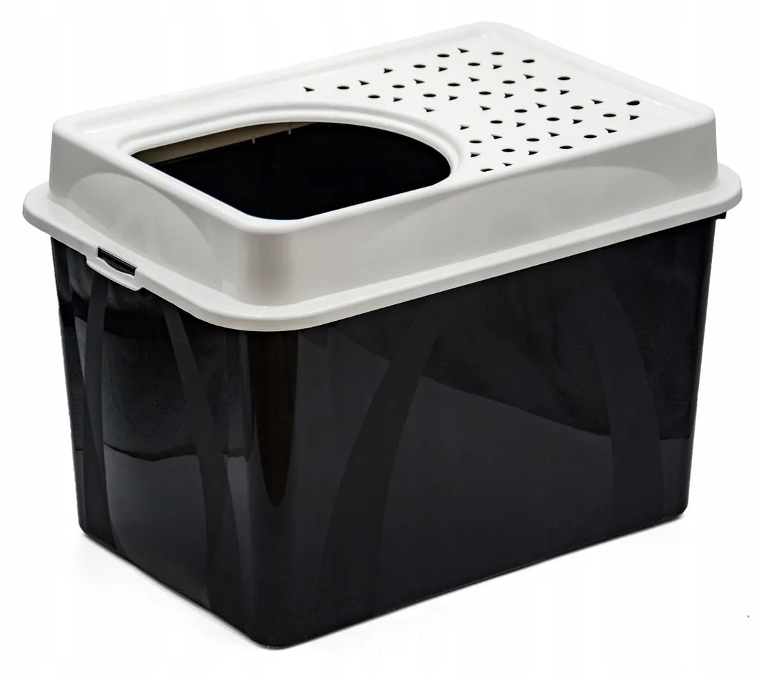 LARGE CAT LITTER BOX CLOSED HIGH HOP IN FOR LITTER MIX OF COLORS Brand Rotho