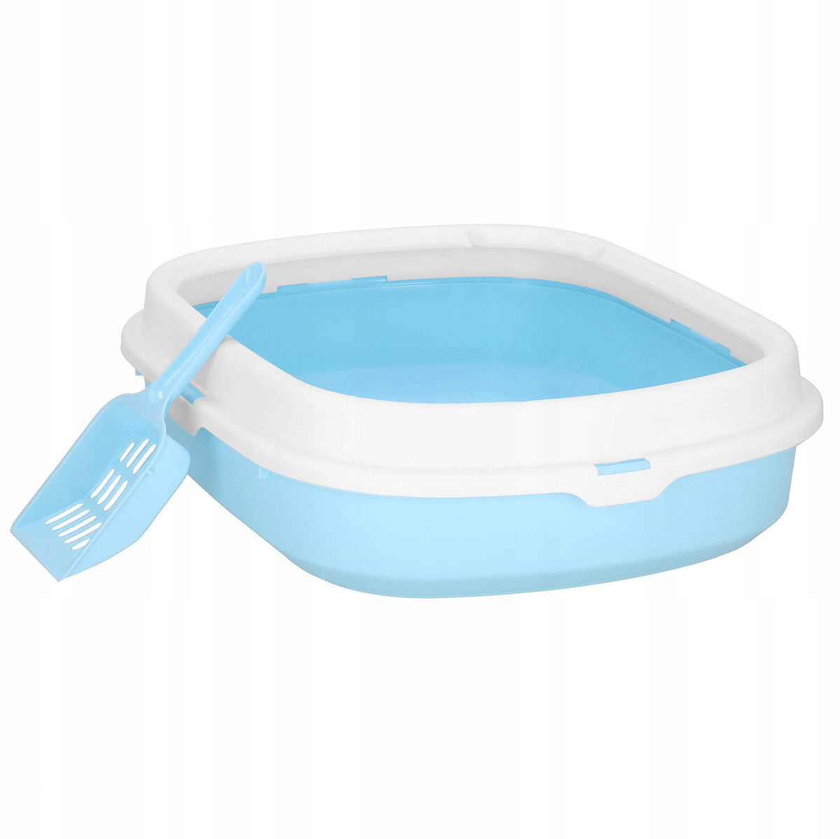 LARGE CAT LITTER BOX WITH FRAME 40x33cm TOILET OPEN FOR LITTER XL + SPATULA Manufacturer code PA0245