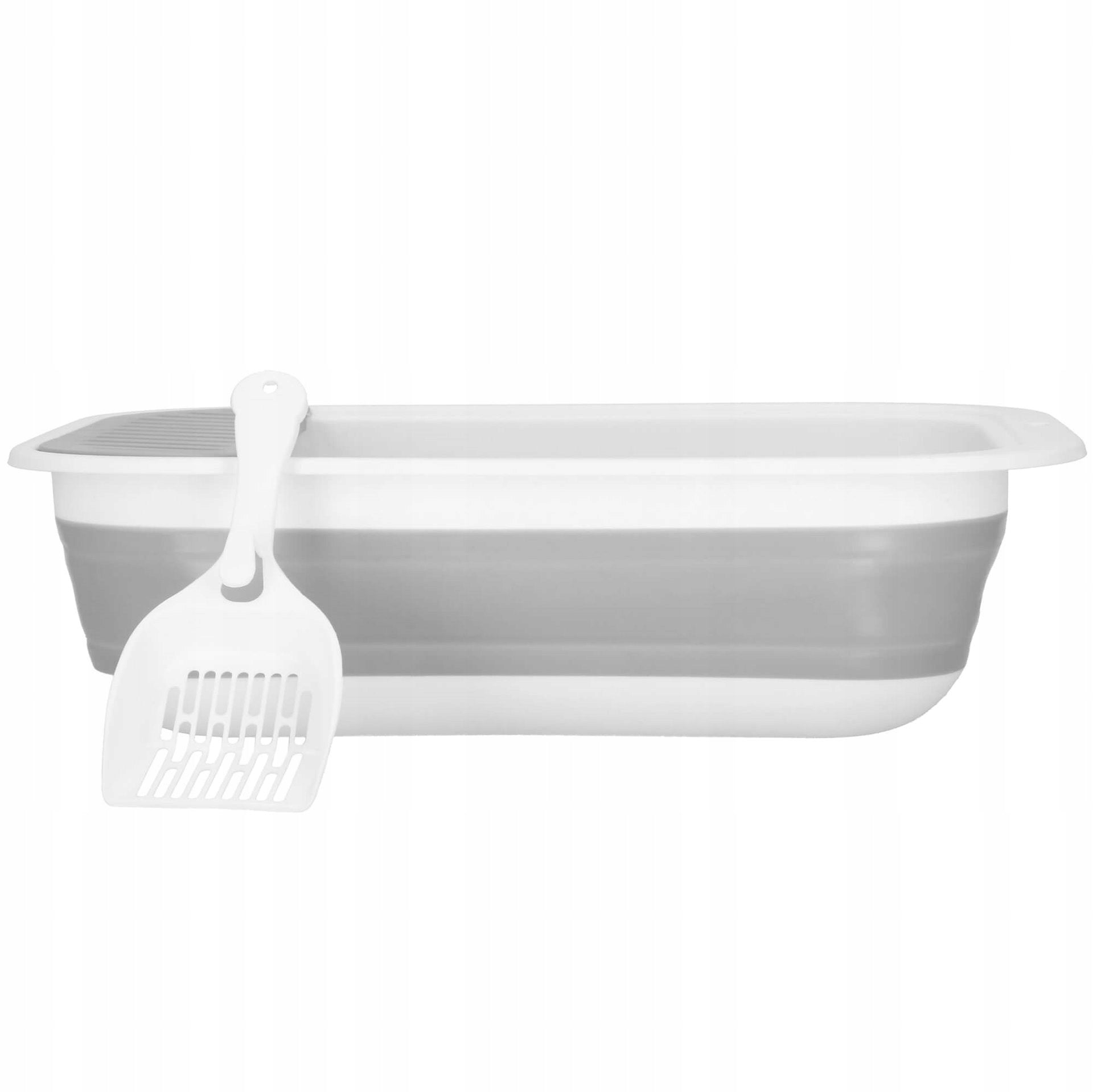 LARGE CAT LITTER BOX WITH FRAME 45x34cm FOLDING OPEN FOR LITTER XL + SHOVEL Model PA0244 KUWETA DLA KOTA