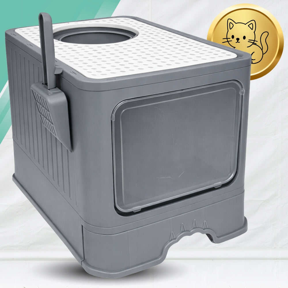 LARGE CAT LITTER BOX WITH SPATULA DRAWER CLOSED FOLDING Manufacturer code ATM0025