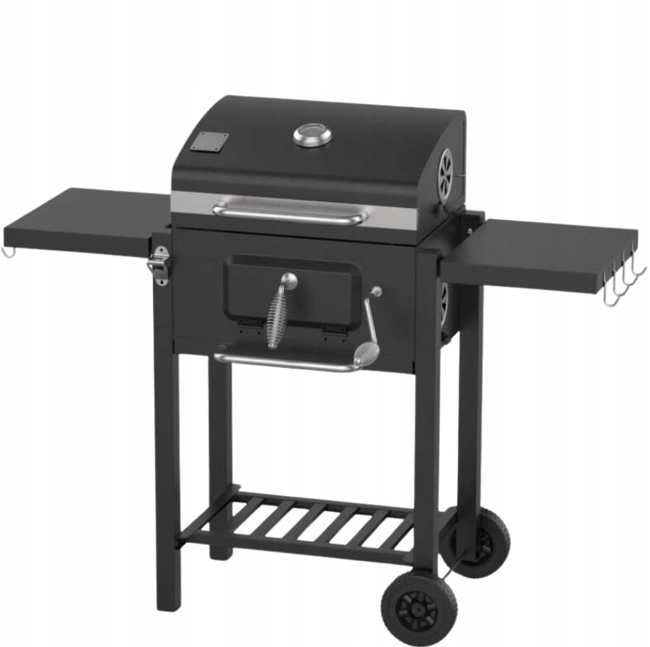 LARGE CHARCOAL GRILL WITH HALVES AND ASHTRAY