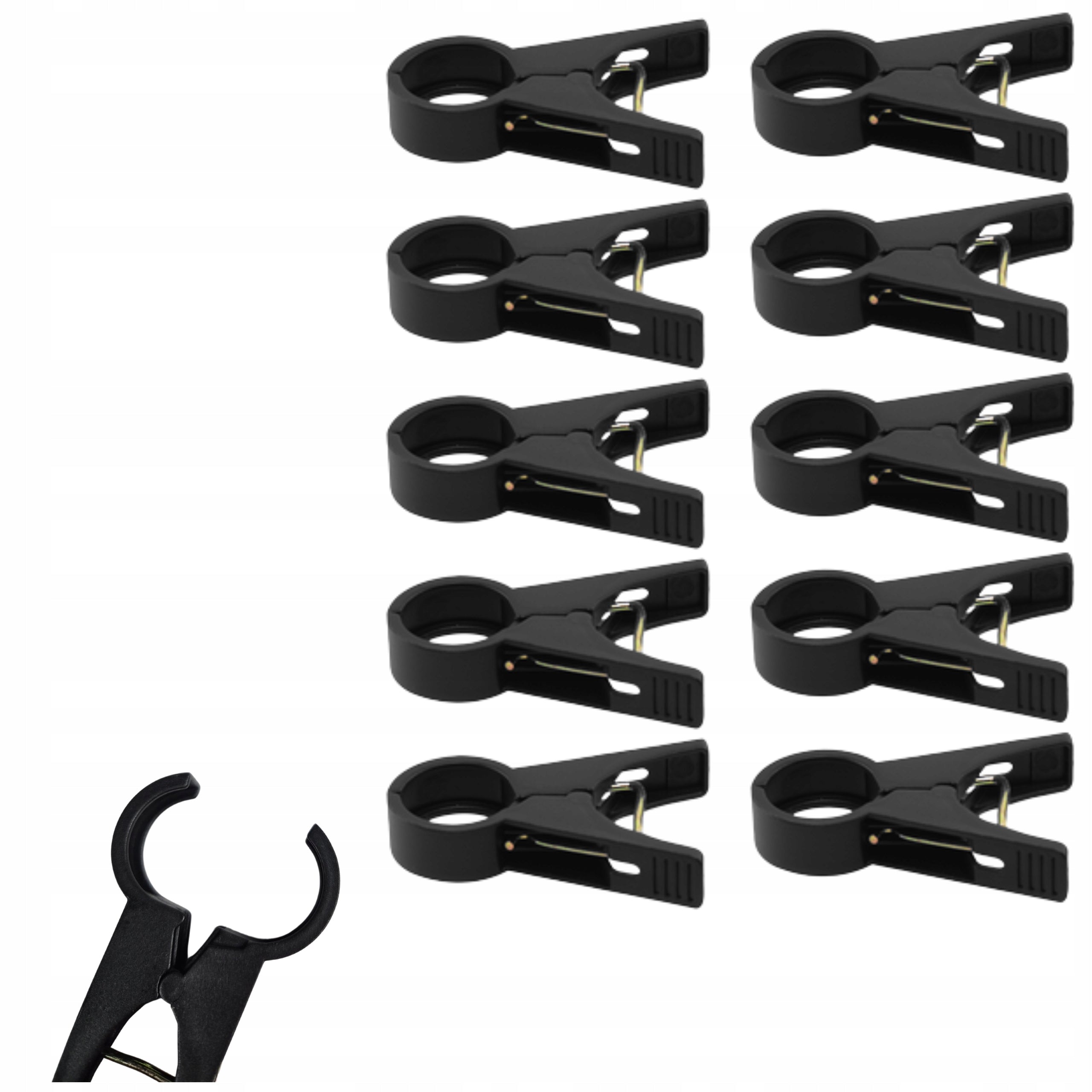 LARGE CLIPS FOR ATTACHING CLIPS TO SHOOT STEM PLANTS GARDEN PAPER CLIPS Color black