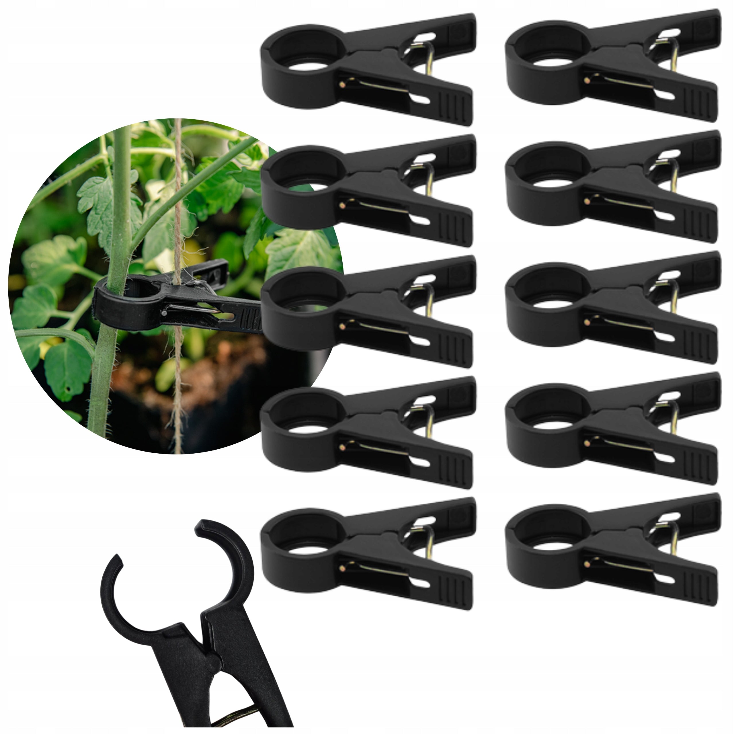 LARGE CLIPS FOR ATTACHING CLIPS TO SHOOT STEM PLANTS GARDEN PAPER CLIPS