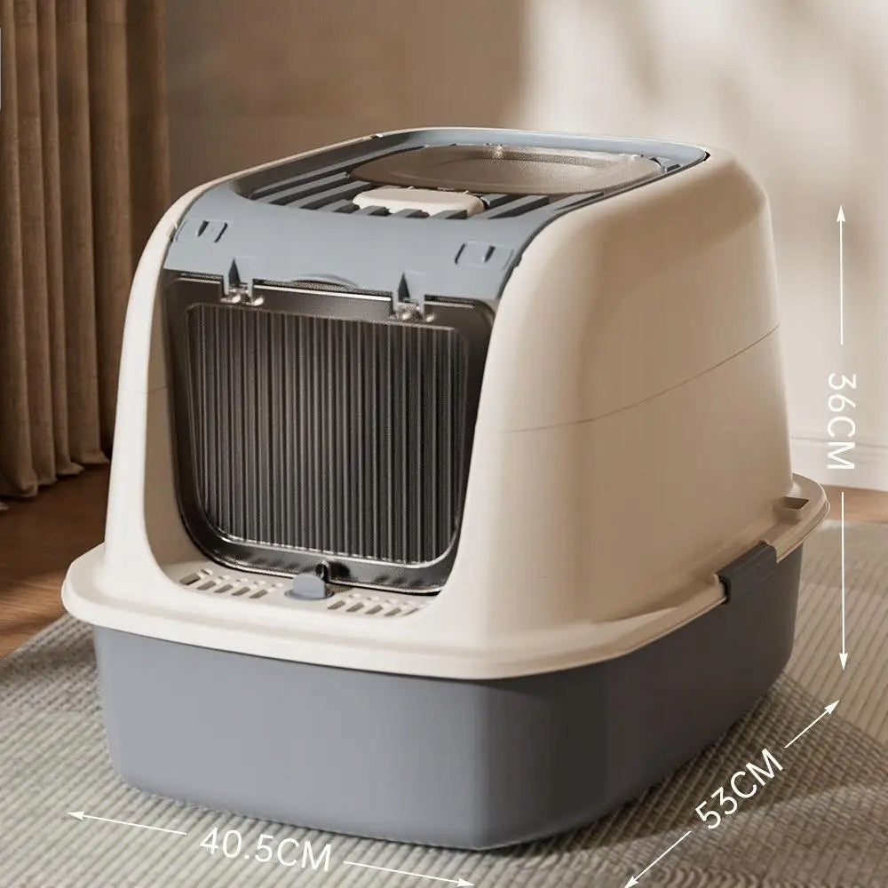 LARGE CLOSED CAT LITTER BOX WITH BACTERICIDAL UV LAMP Trade name Zamykana kuweta dla kota z bakteriobójczą lampą UV