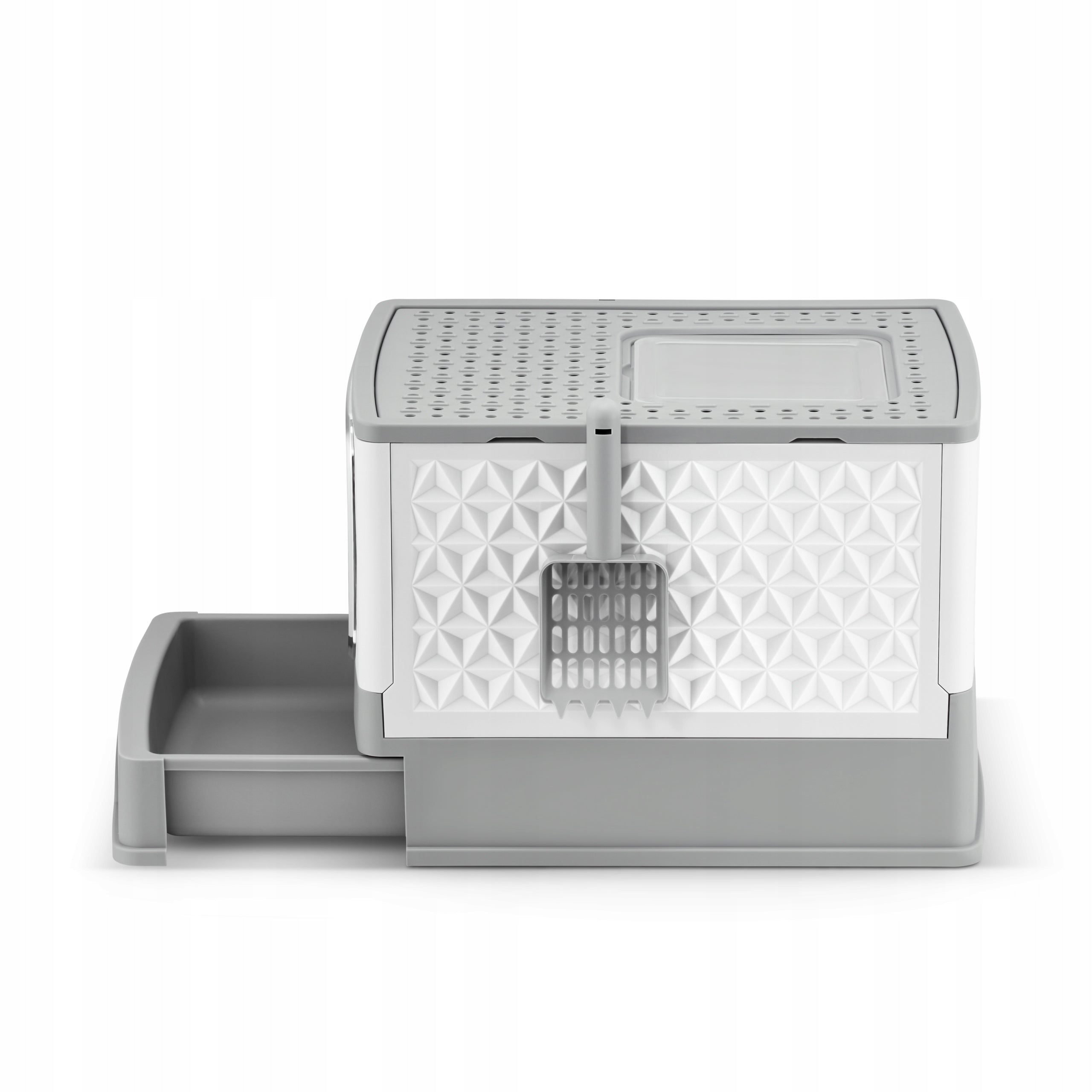LARGE CLOSED CAT LITTER BOX WITH UV LAMP BACTERICIDAL DRAWER AND SPATULA Brand GLOBANI