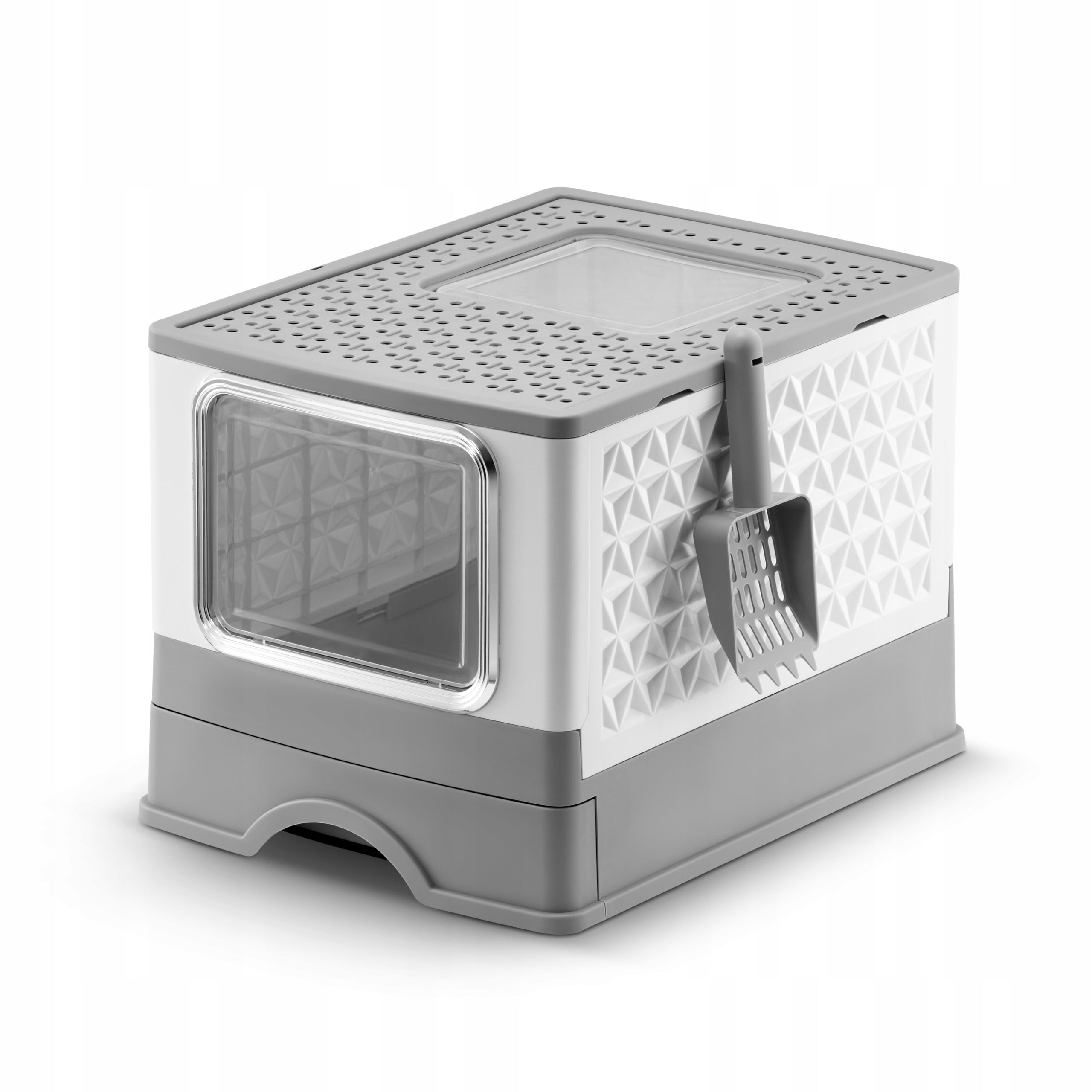 LARGE CLOSED CAT LITTER BOX WITH UV LAMP BACTERICIDAL DRAWER AND SPATULA EAN (GTIN) 5906516641520