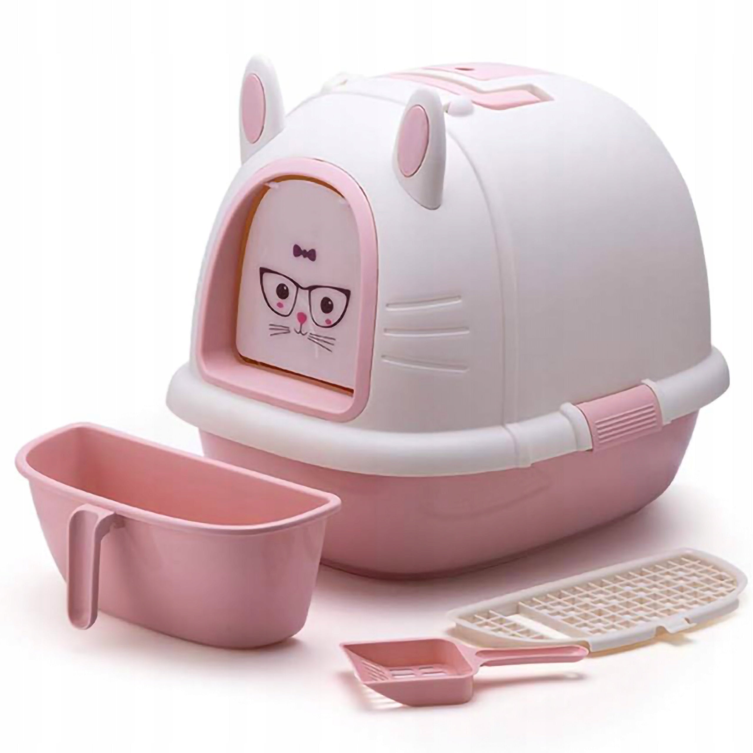 LARGE CLOSED LITTER BOX XXL FOR CAT LITTER WITH SPATULA EAN (GTIN) 5906516641568