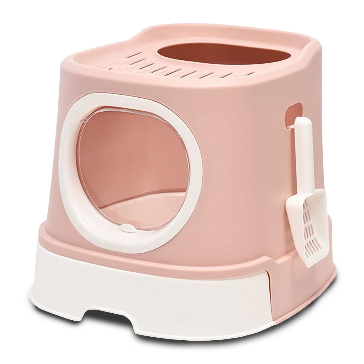 LARGE CLOSED LITTER BOX XXL WITH CAT LITTER DRAWER AND SPATULA