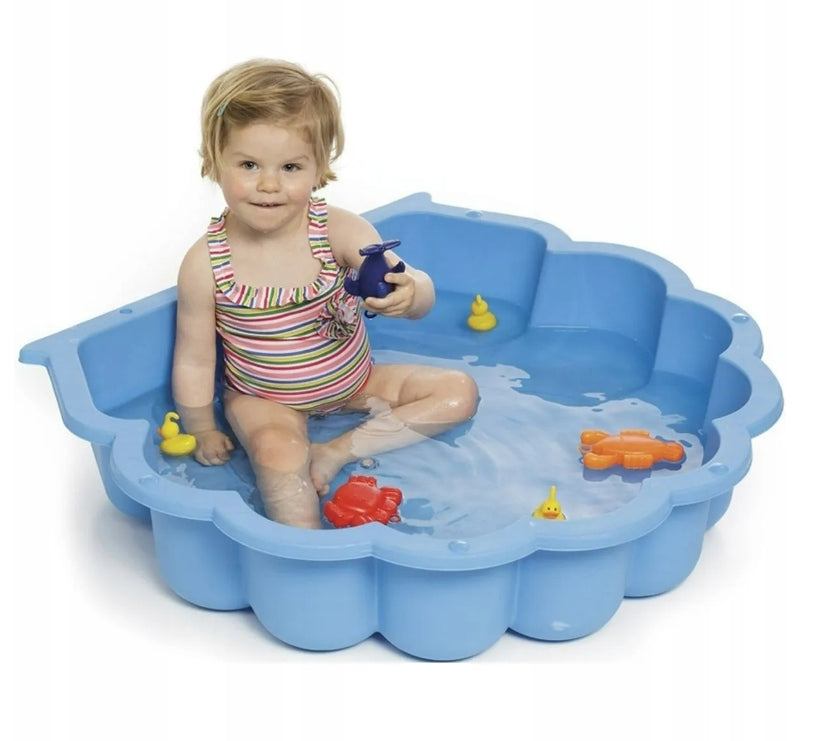 LARGE CLOSED SANDBOX XXL POOL 2in1 GARDEN SHELL FOR CHILDREN FUN Packaging status original