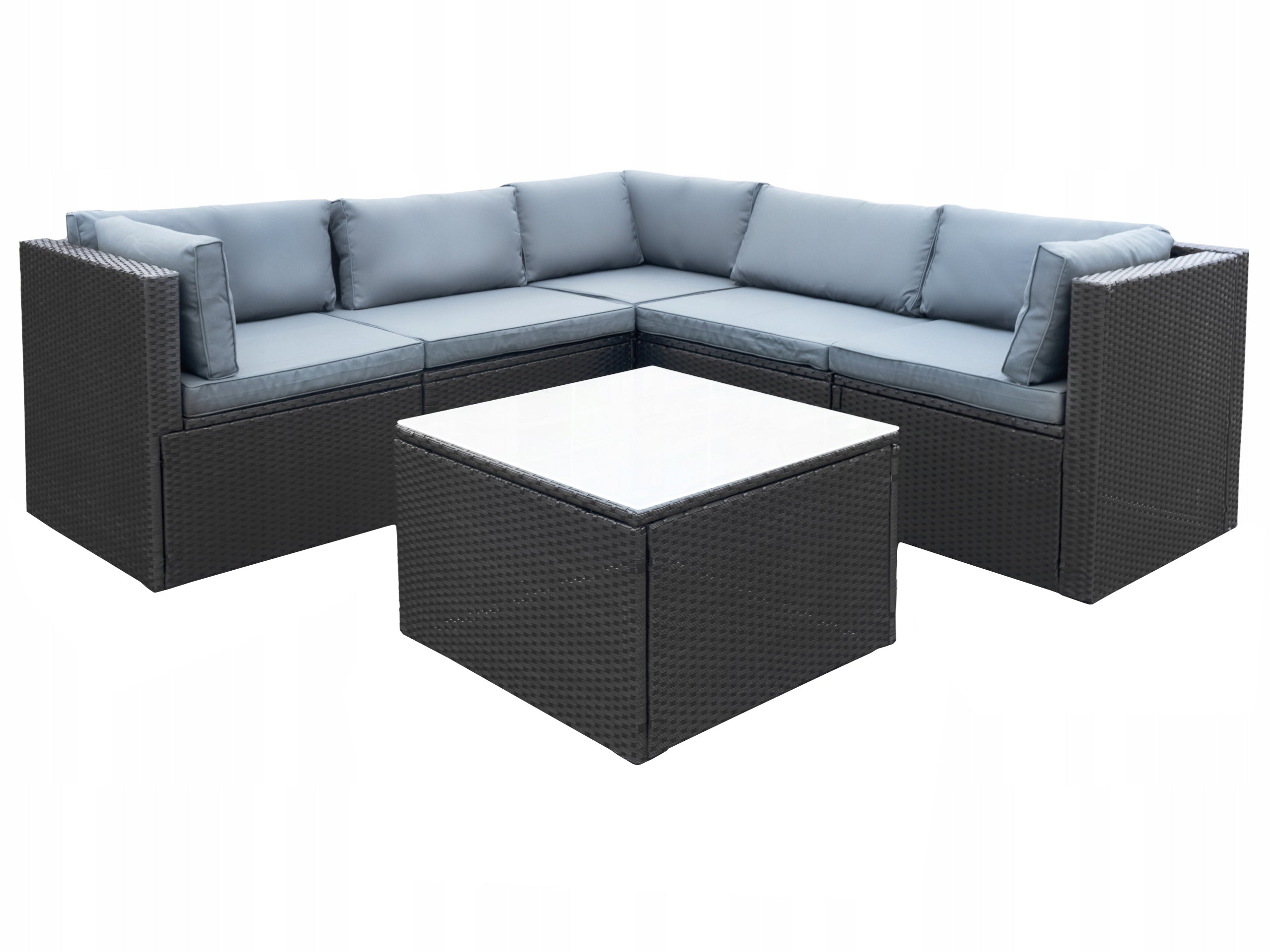 LARGE CORNER CHIRO GARDEN FURNITURE COUCH + TABLE Number of items in the set 6