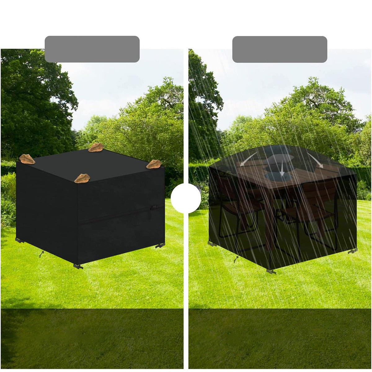 LARGE COVER FOR TERRACE FURNITURE 100x100x80 – WITH STORAGE BAG Manufacturer no brand