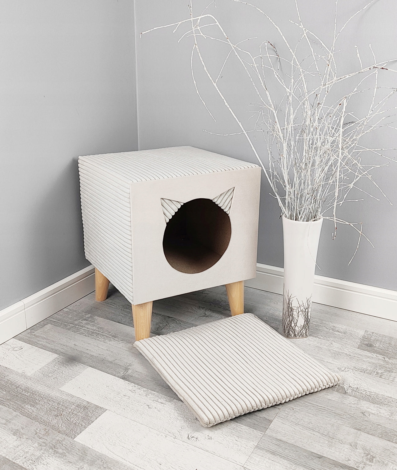 LARGE COZY HOUSE XXL FOR CAT SCANDINAVIAN BED COLORS VELOUR