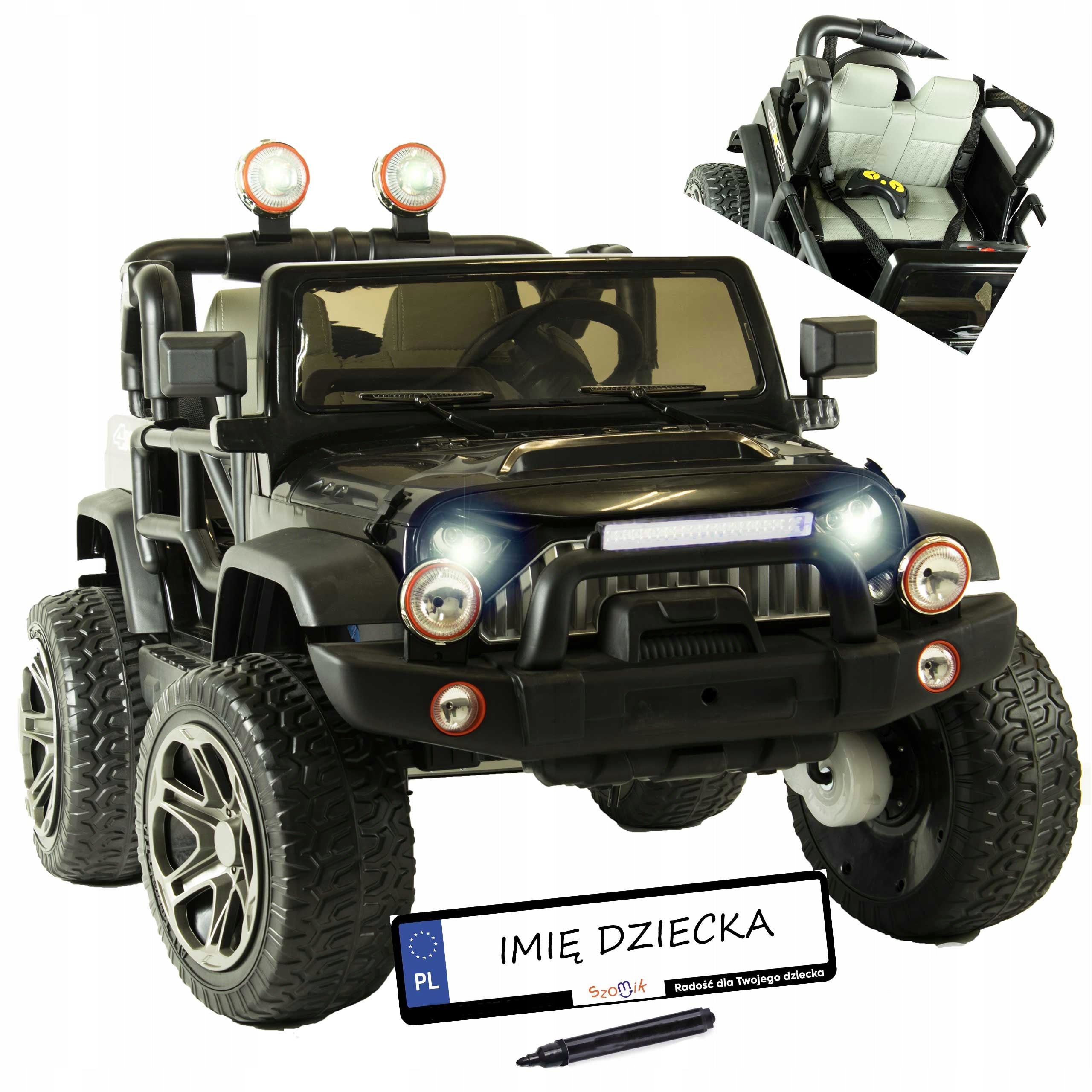 LARGE Car Battery Operated Buggy 4x4 Remote Control LEDs