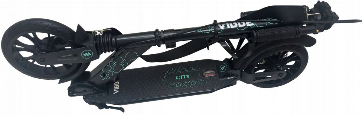 LARGE City Scooter VIBBE 200mm disc brake shock absorber folding Wheels natural rubber