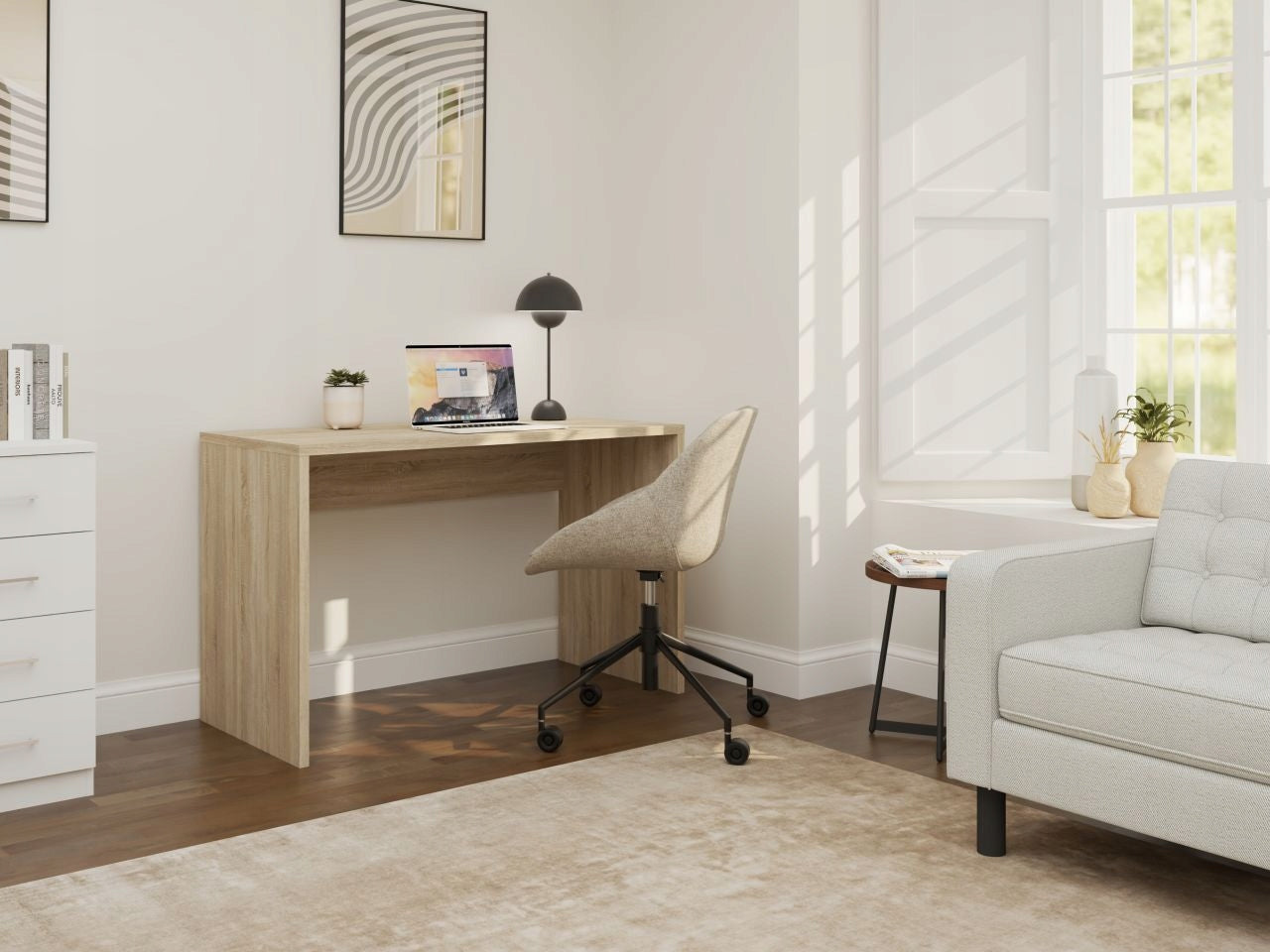 LARGE DESK SONOMA OAK FOR RECEPTION WIDE 120cm THICK TOP 2.5cm Furnitex EAN (GTIN) 5904647469198
