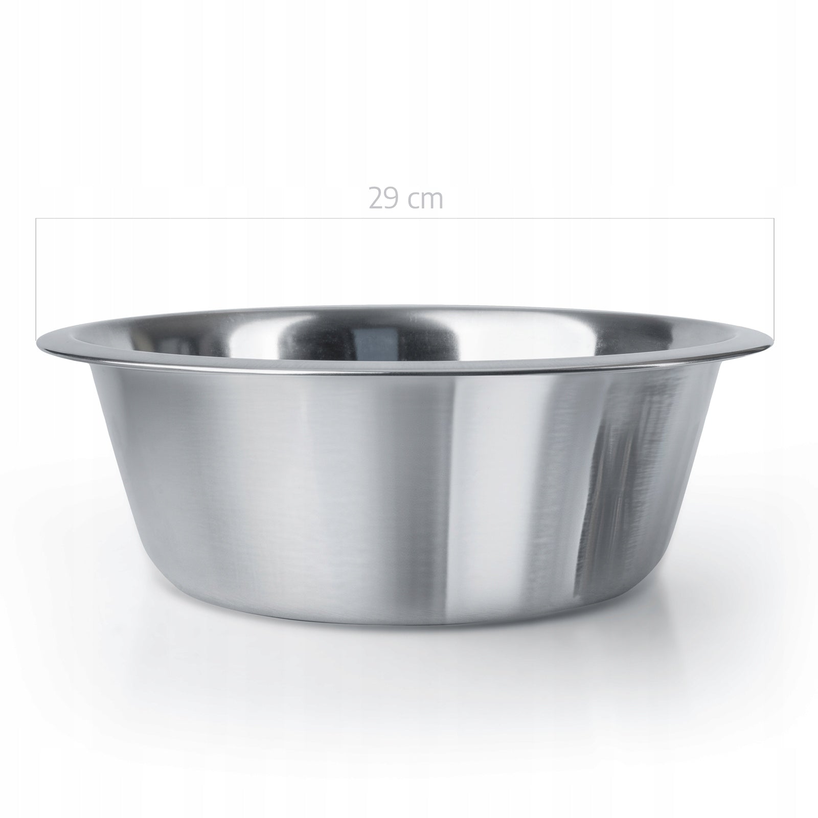 LARGE DOG BOWL 4,7l METAL Silver STAINLESS STEEL WATER FOOD Trade name Miska metalowa na wodę karmę dla psa kota 29 cm