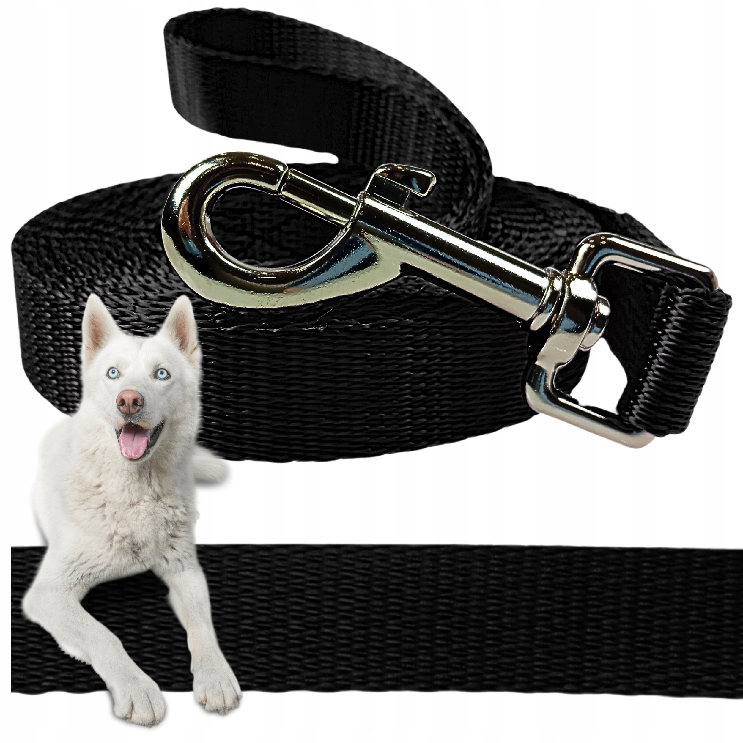 LARGE DOG LEASH 10M BLACK TRAINING URBAN STRONG ROPE DURABLE