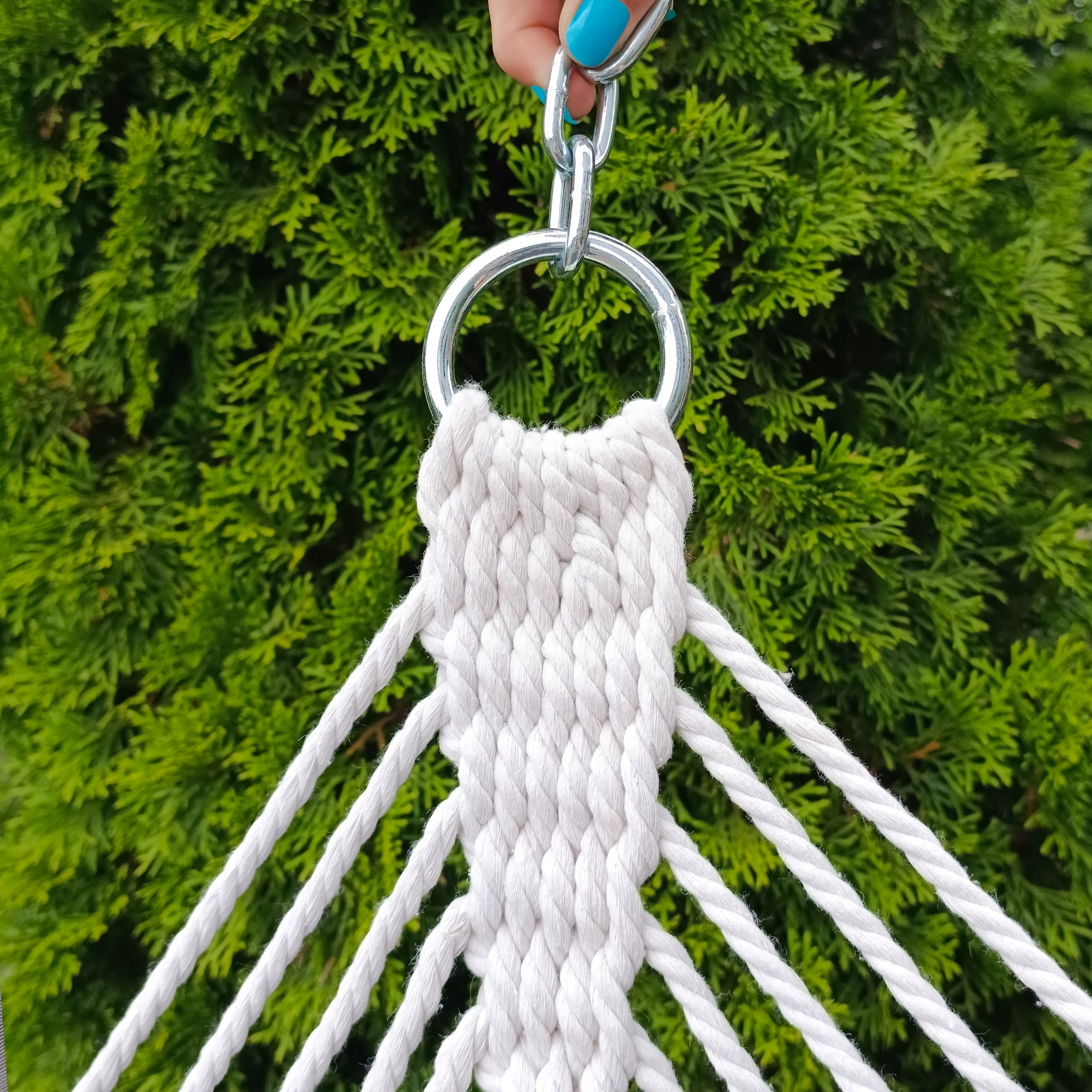 LARGE DOUBLE GARDEN HAMMOCK STRONG STABLE 200x140x358 CM HEADBAND 140 CM Manufacturer code Hamak Dwuosobowy Duży XXXL - 37091