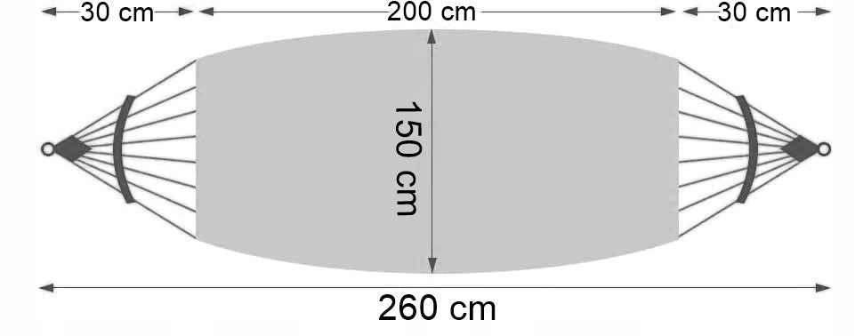 LARGE DOUBLE HAMMOCK GARDEN BRAZILIAN TOURIST STRONG XXL COVER Model 063288MG